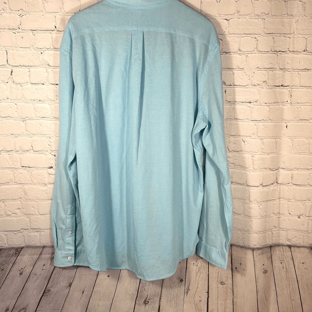 Polo Ralph Lauren Polo Ralph Lauren Knit Dress Shirt XXL Long Sleeve Turquoise Blue Multicolor NEW Men Button-Up Shirt Size 48R - 5 Thumbnail
