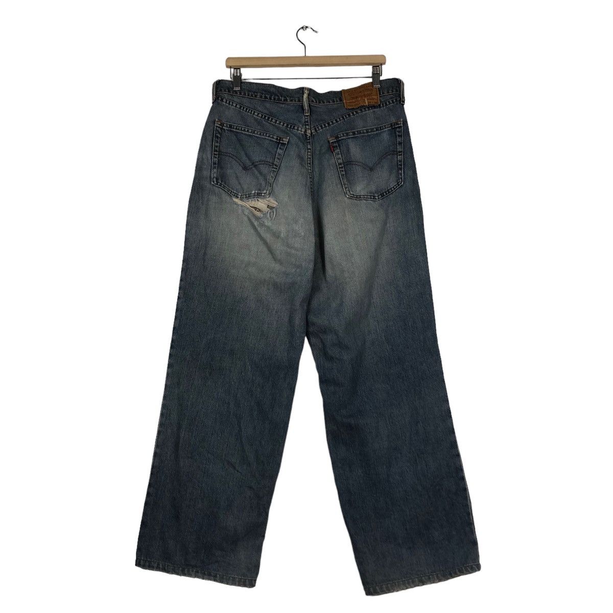Levi's 🔥Vintage Levi’s Biker Denim Jeans Distressed Japan Size US 34 / EU 50 - 8 Thumbnail