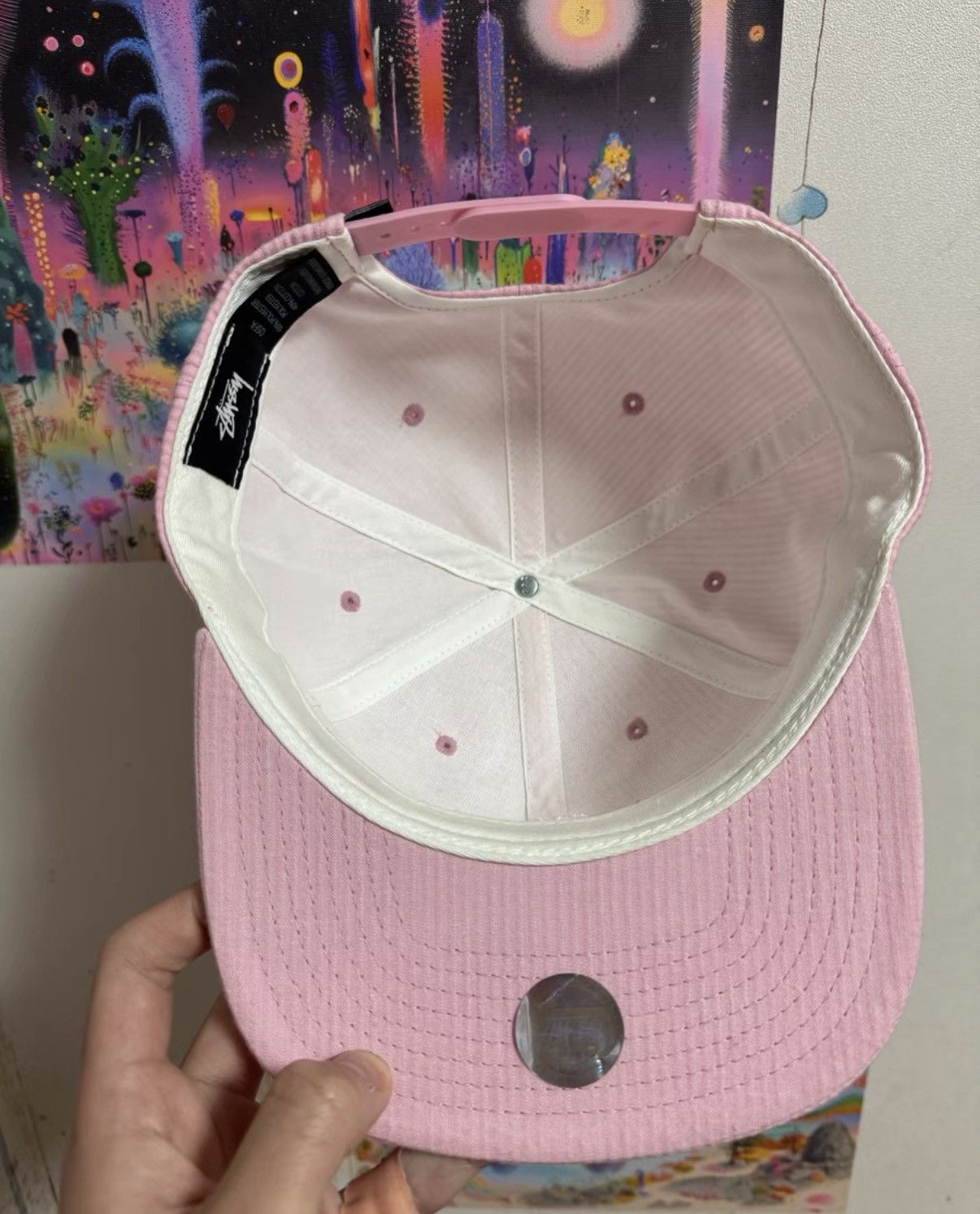 Stussy Stussy Stock Pink Baseball Cap K21 Size ONE SIZE - 3 Thumbnail