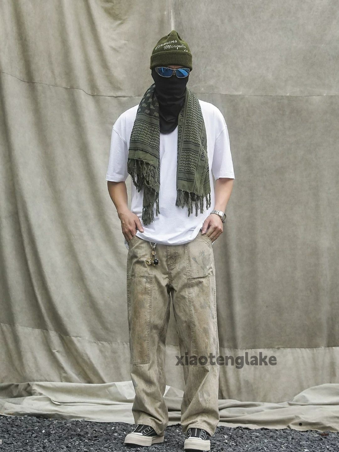 Designer × Vintage washed faded loose baggy stain carpenter work pants Size US 31 - 6 Thumbnail