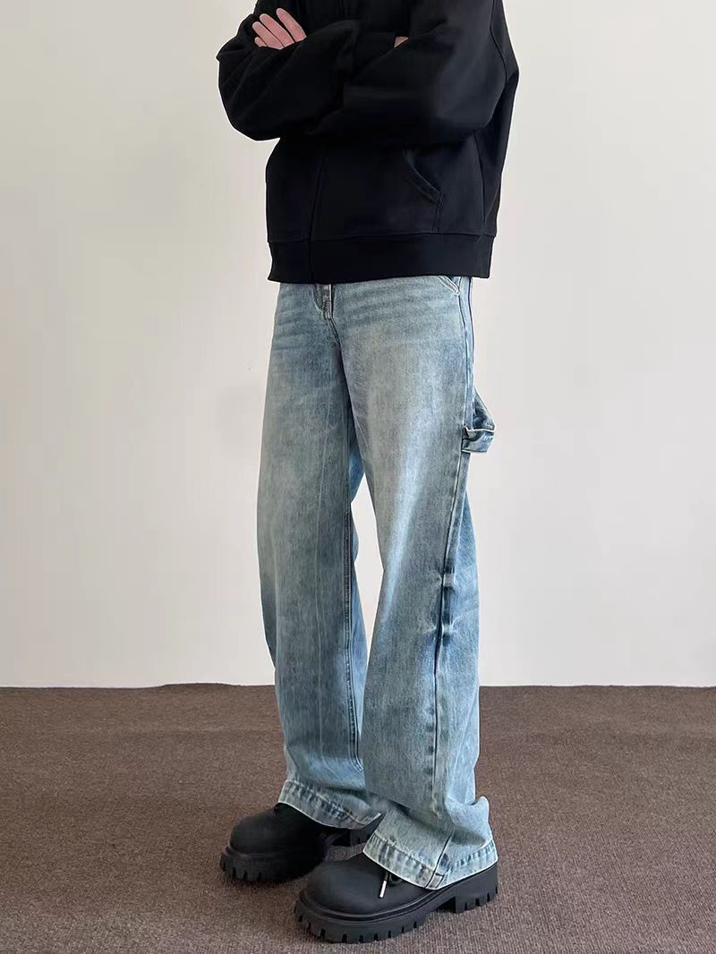 Japanese Brand High street multi-pocket cut bootcut work jeans Size US 32 / EU 48 - 2 Thumbnail