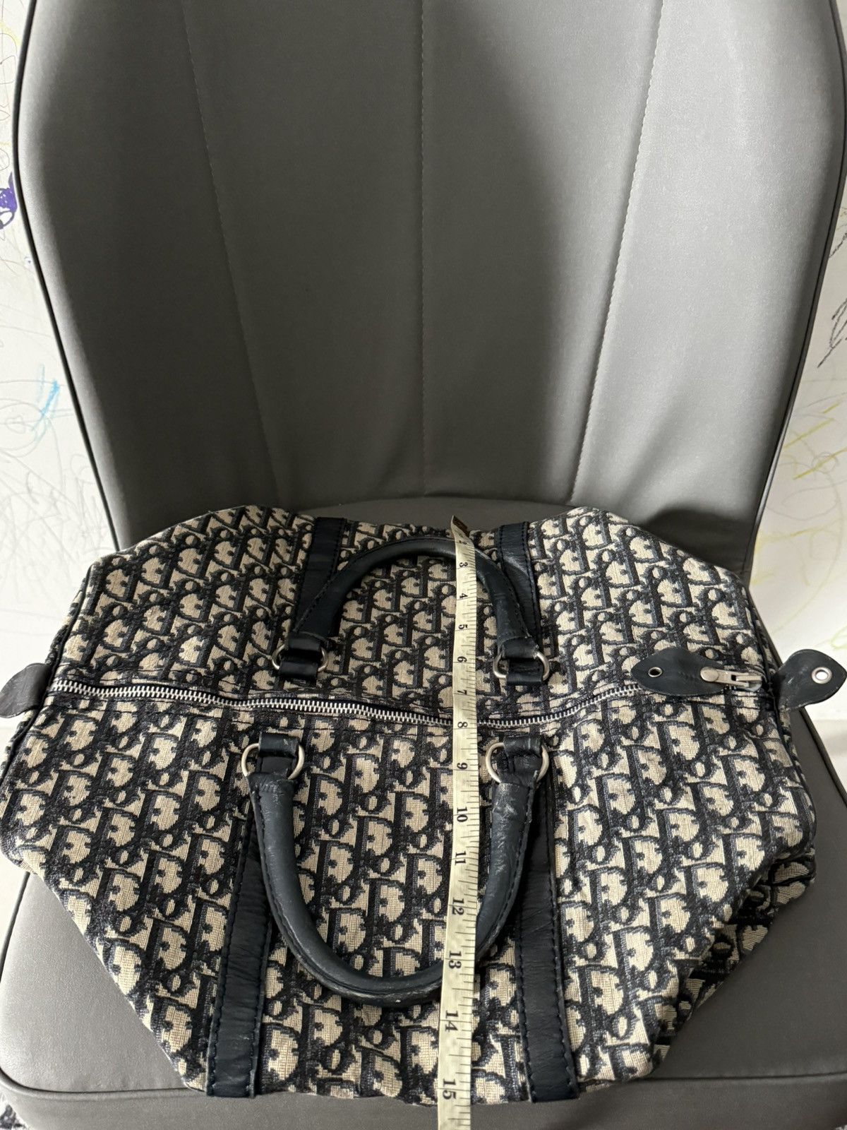 Dior Vintage Christian Dior Dark Blue Monogram Small Duffle Bag Size ONE SIZE - 16 Thumbnail