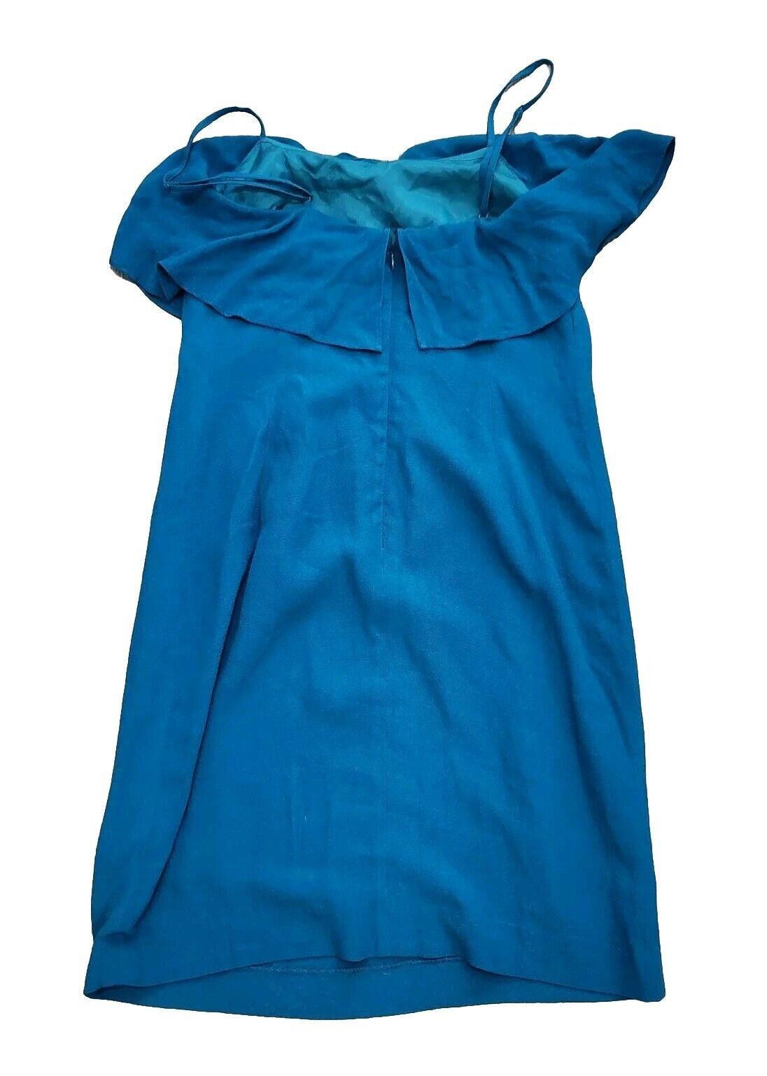 J.Crew J Crew Dress Size 0 Blue Aqua NWT summer Sheath Blouson Size XS / US 0-2 / IT 36-38 - 2 Thumbnail