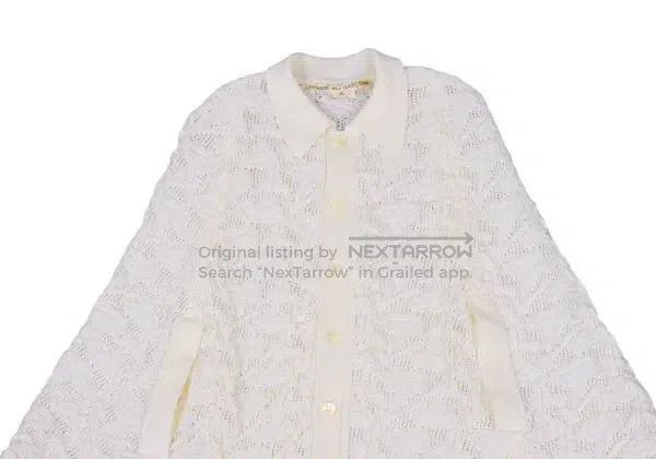 Comme des Garcons Comme Des Garcons White vintage patterned cloak design top Size XS / US 0-2 / IT 36-38 - 4 Thumbnail