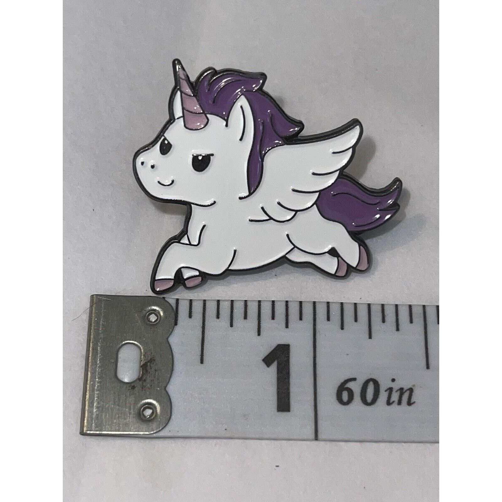 Other Winged Flying Unicorn Halloween Horror Pin Brooch Size ONE SIZE - 1 Preview