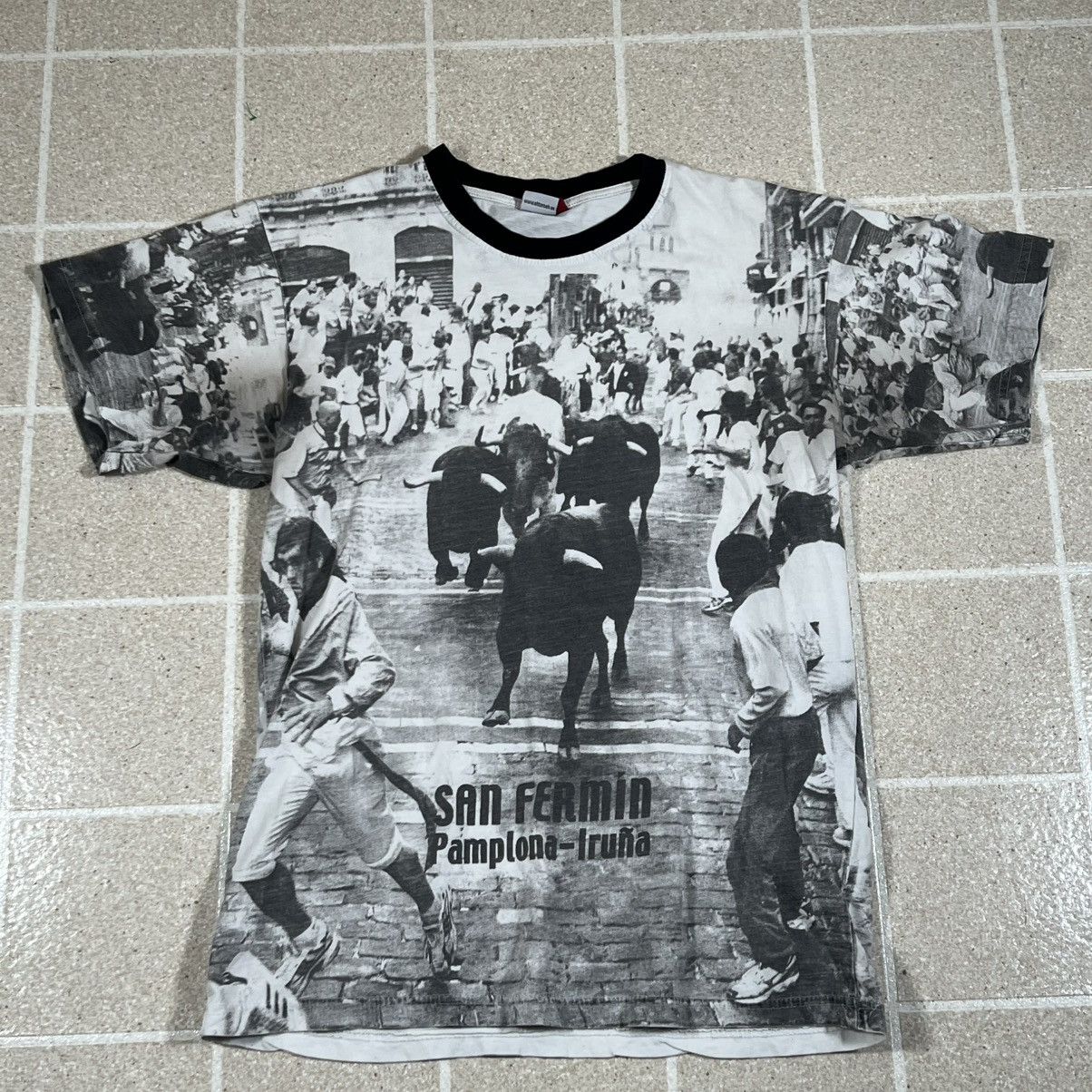 Other Vintage 90s San Fermin Pamplona Irma Bull Run Tshirt Size M Size US M / EU 48-50 / 2 - 1 Thumbnail