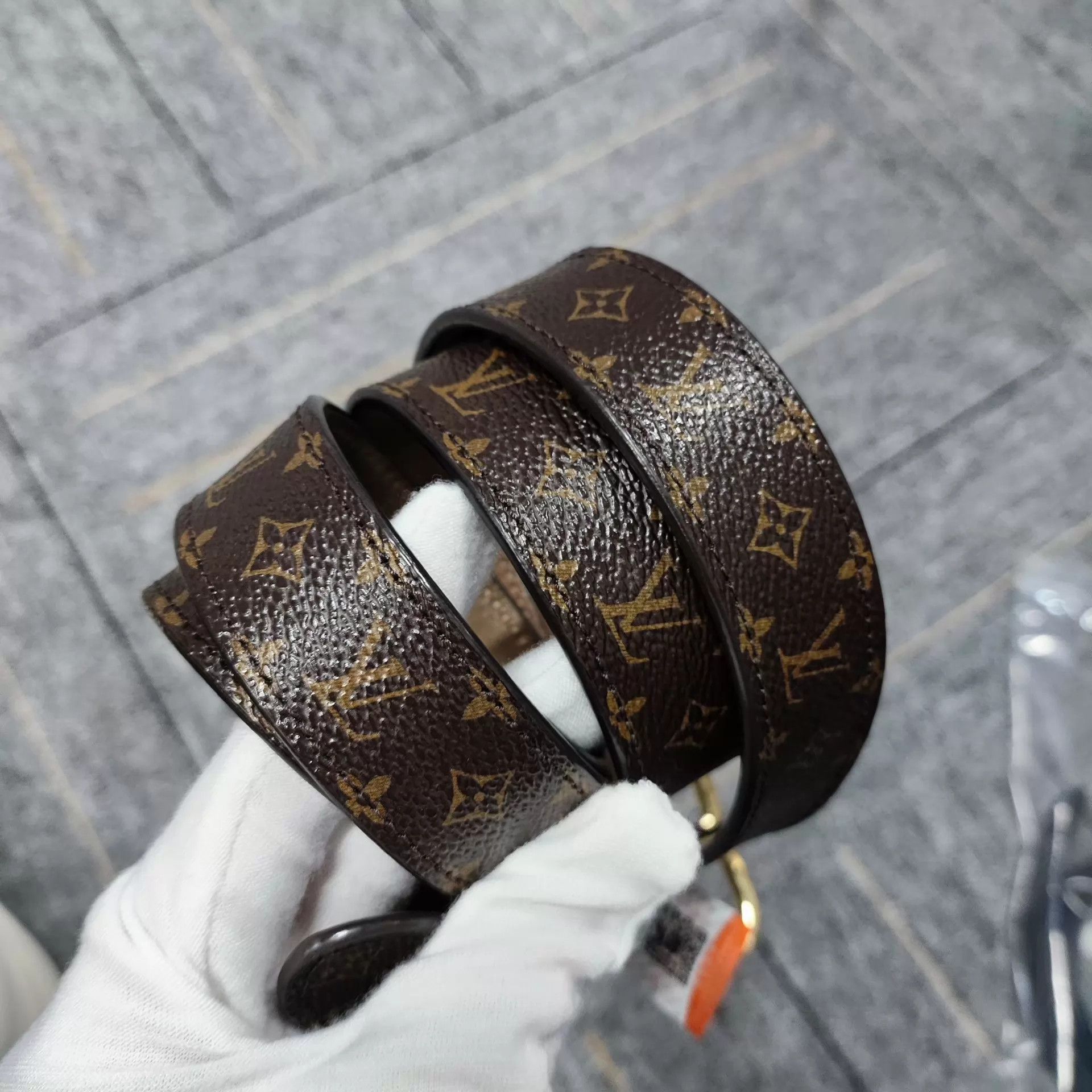 Louis Vuitton LV Monogram Brown Belt 90*36 Size ONE SIZE - 3 Thumbnail