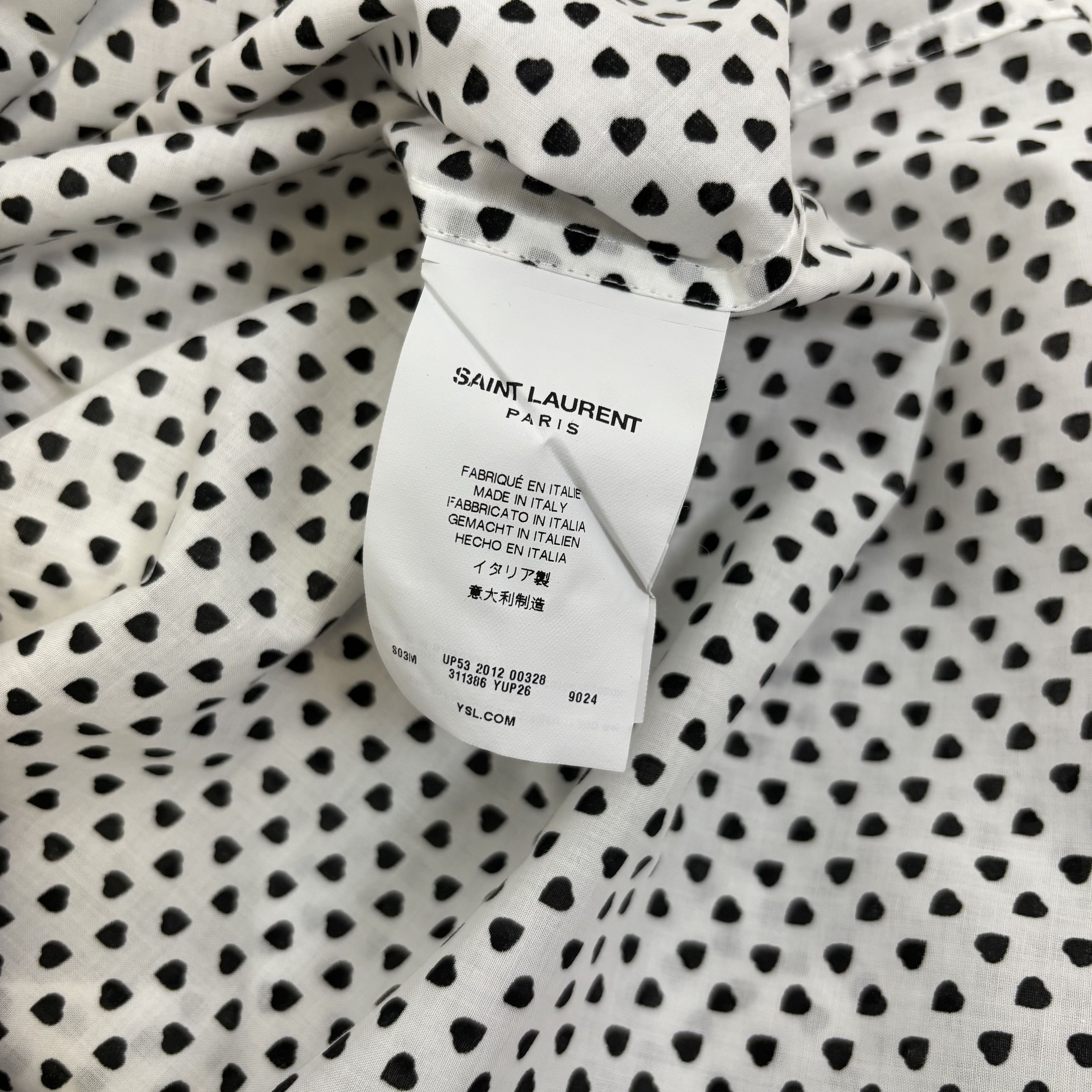 Saint Laurent Paris Saint Laurent Heart Shirt Size US XL / EU 56 / 4 - 4 Thumbnail
