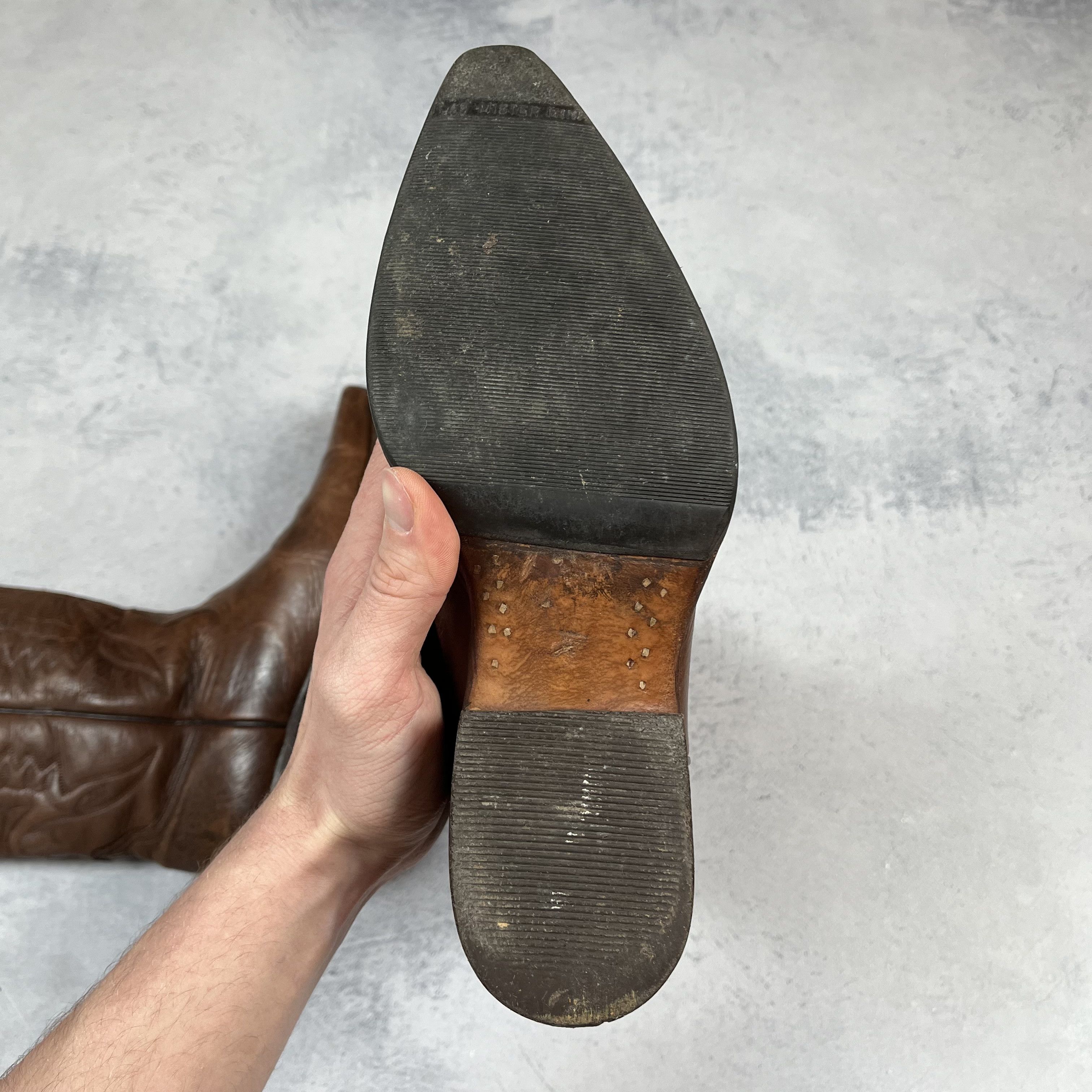 Buffalo London Vintage Buffalo Western Brown Leather Cowboy Boots 90’s Size US 9 / IT 39 - 16 Thumbnail