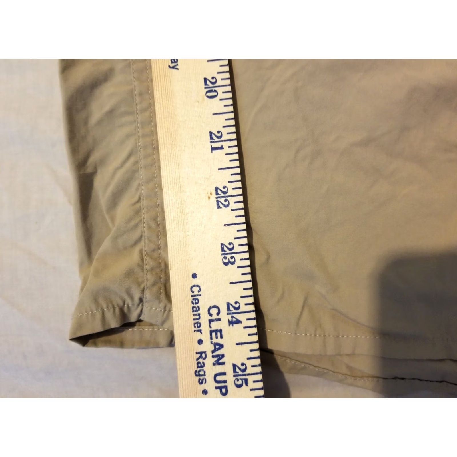 Vintage REI Mens Cotton Button-Up Shirt L Beige Short Sleeve Size 42R - 7 Thumbnail
