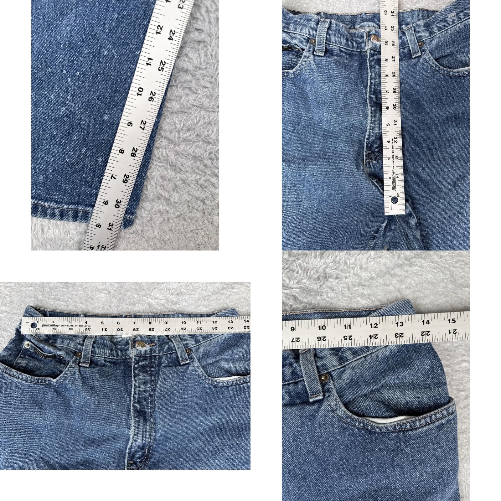 Vintage VINTAGE NY Jeans Womens Jeans Bootcut 10 Blue 27x31 Distressed 5-Pocket Pockets 90s Size 32" / US 10 / IT 46 - 8 Thumbnail