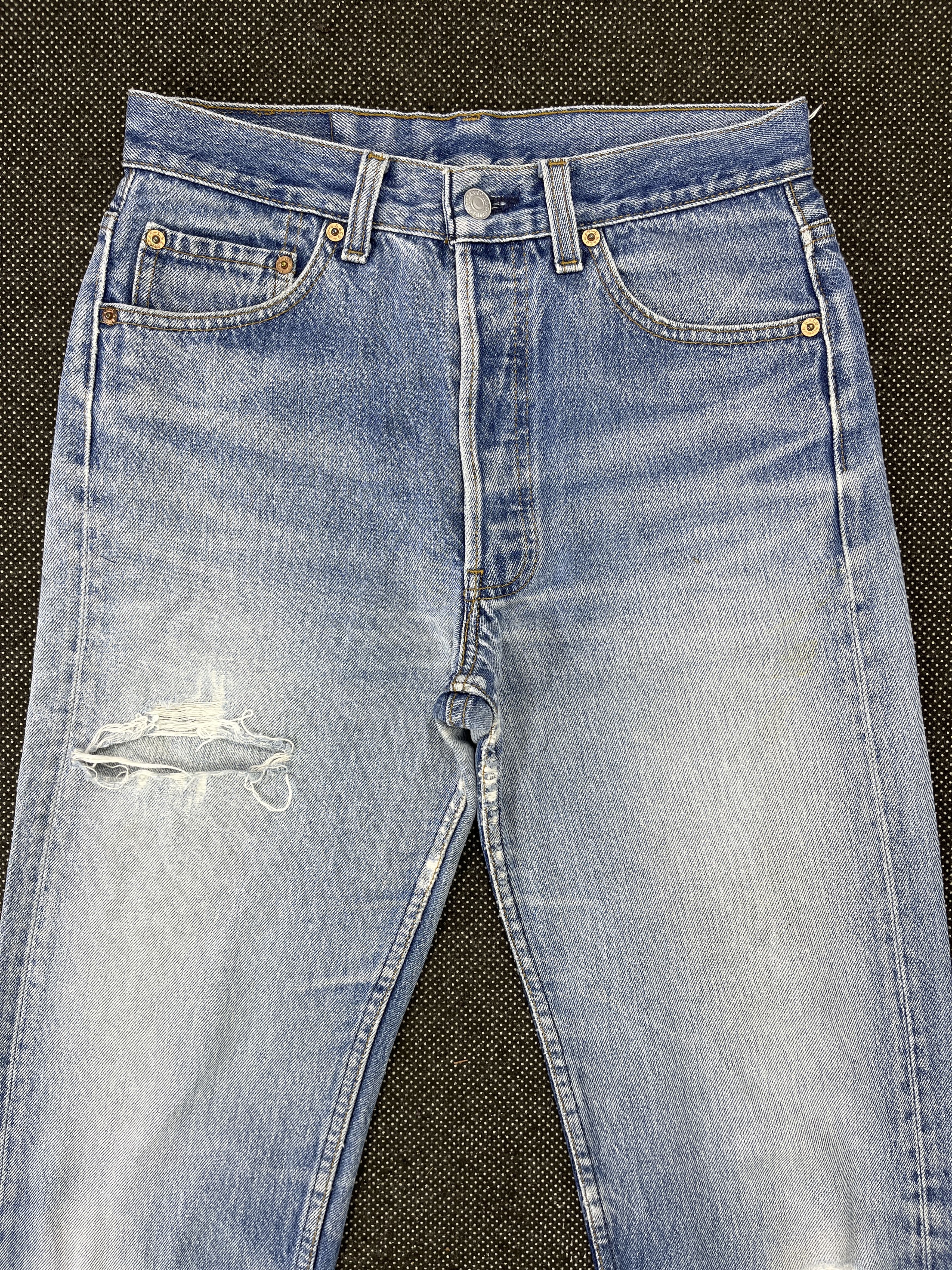 Levi's 90's Vintage Levis 501 Distressed Jeans- Jk07 Size US 28 / EU 44 - 3 Thumbnail