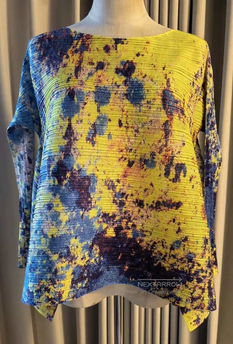 Issey Miyake Issey Miyake Starry Sky Horizontal Stripe Long Sleeve Top Size L / US 10 / IT 46 - 1 Thumbnail