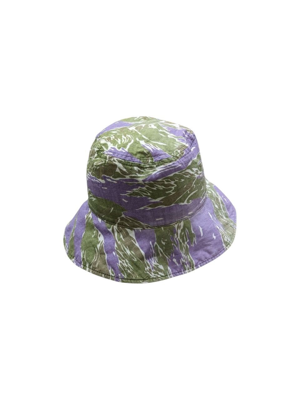 agnes b. VINTAGE PURPLE AGNES B CAMOUFLAGE TIGER STRIPE BUCKET HAT Size ONE SIZE - 2 Thumbnail