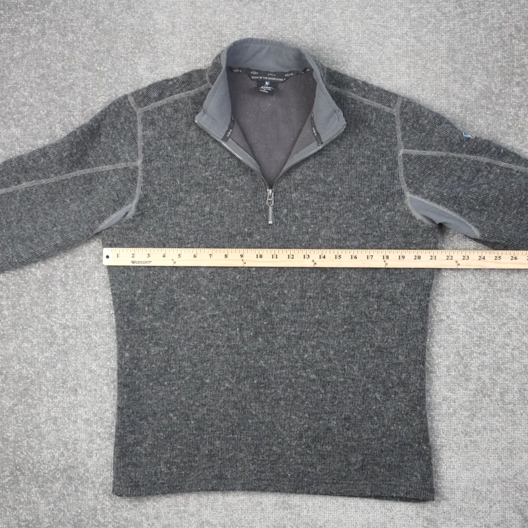 Vintage Kuhl Sweater Mens Medium Wool Pullover 1/4 Zip Gray Knit Style Regular Size US M / EU 48-50 / 2 - 4 Thumbnail