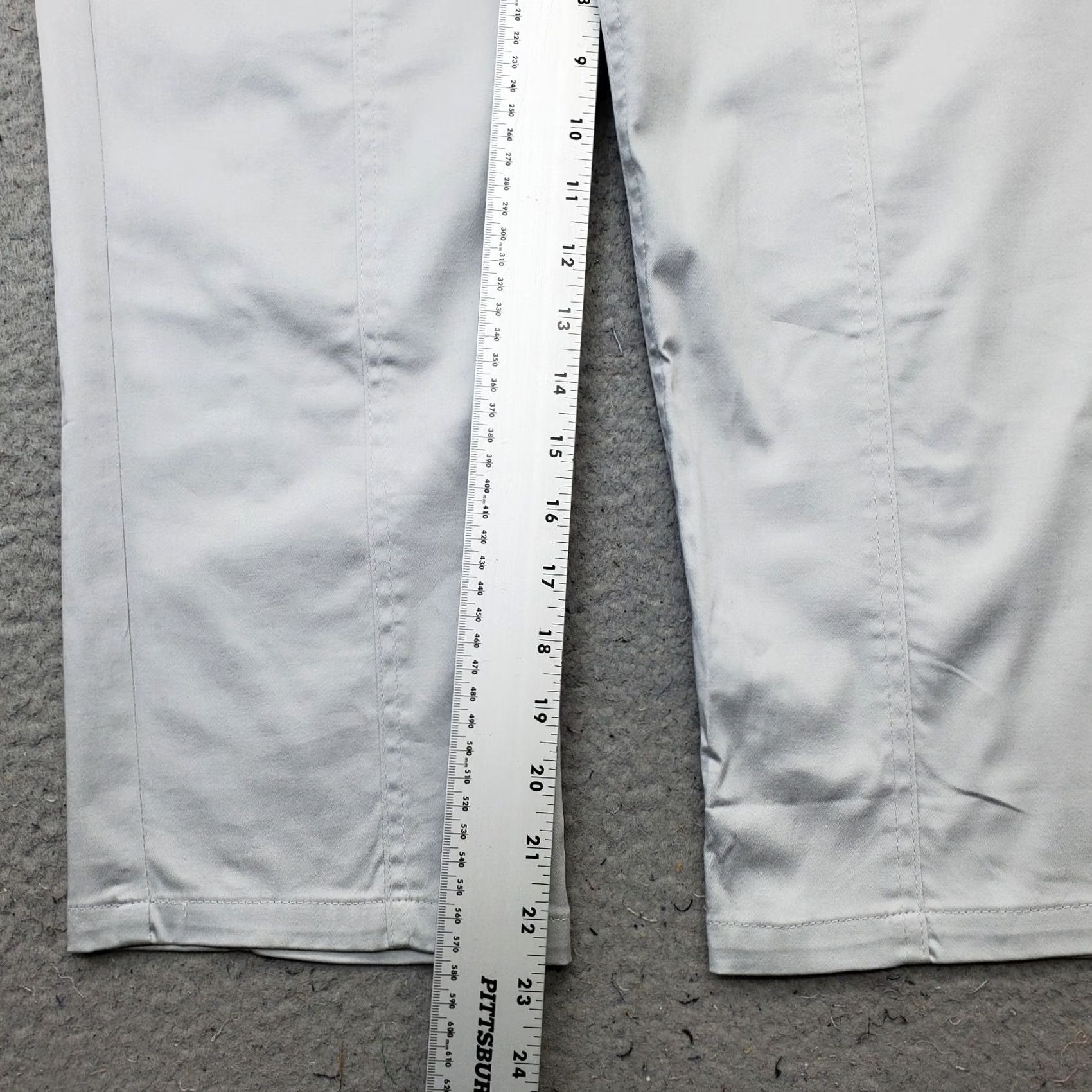 Sandro Sandro Sportswear Crop Pants Womens 12 Gray Stretch Flat Front Double Belt Loops Size 34" / US 12 / IT 48 - 5 Thumbnail