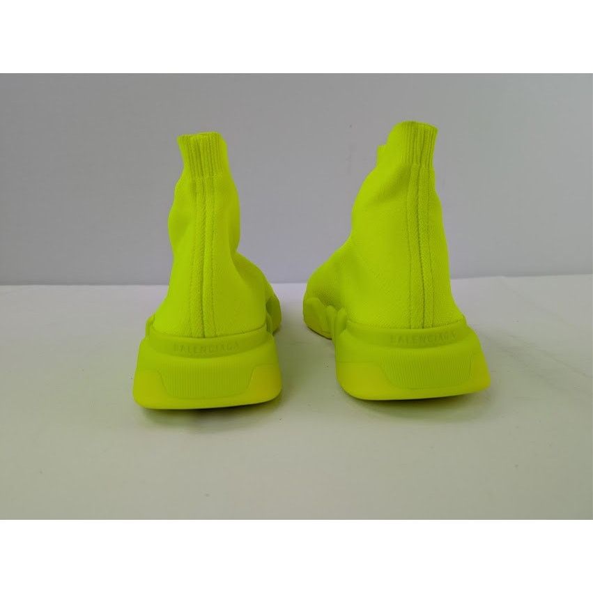 Balenciaga o1rshd1 Speed 2.0 Recycled Knit Sneakers in Fluo Yellow Size US 11 / EU 44 - 12 Thumbnail