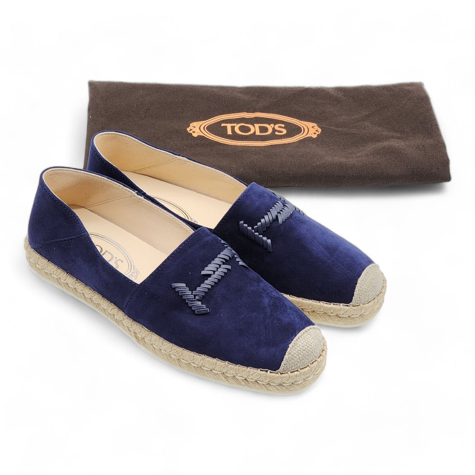 Tod's Suede Whipstitched Espadrilles Navy 36.5 Size US 6.5 / IT 36.5 - 8 Thumbnail