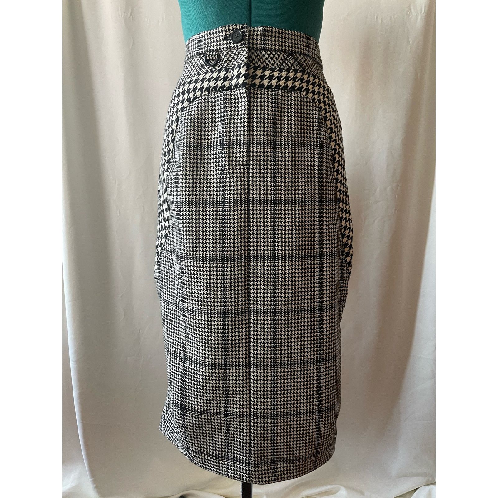 Marine Serre FW20 Marine Serre Grey Glen Check Houndstooth Skirt Size M Size 28" / US 6 / IT 42 - 1 Thumbnail