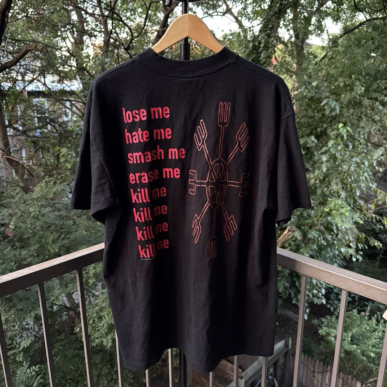 Band Tees 1995 Nine Inch Nails Eraser Band Tee Shirt ERD Grunge Chrome Size US XL / EU 56 / 4 - 2 Thumbnail