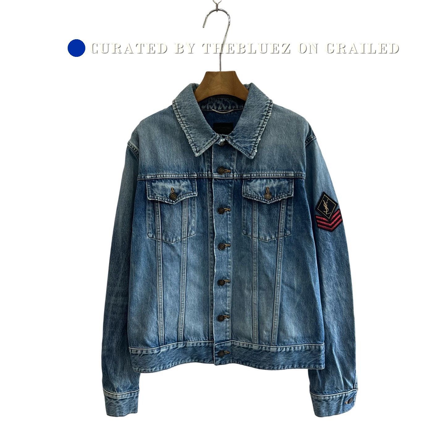Yves Saint Laurent Saint Laurent YSL Denim Long Sleeve Jacket Size US L / EU 52-54 / 3 - 1 Thumbnail