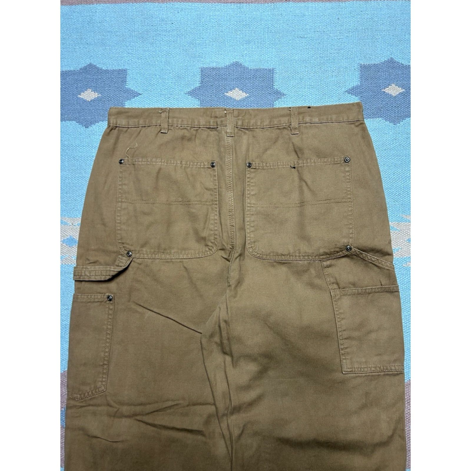 Doublet VINTAGE y2k double knee carpenter pants cotton canvas workwear baggy 35x29 Brown Men Pants Size US 35 - 7 Thumbnail