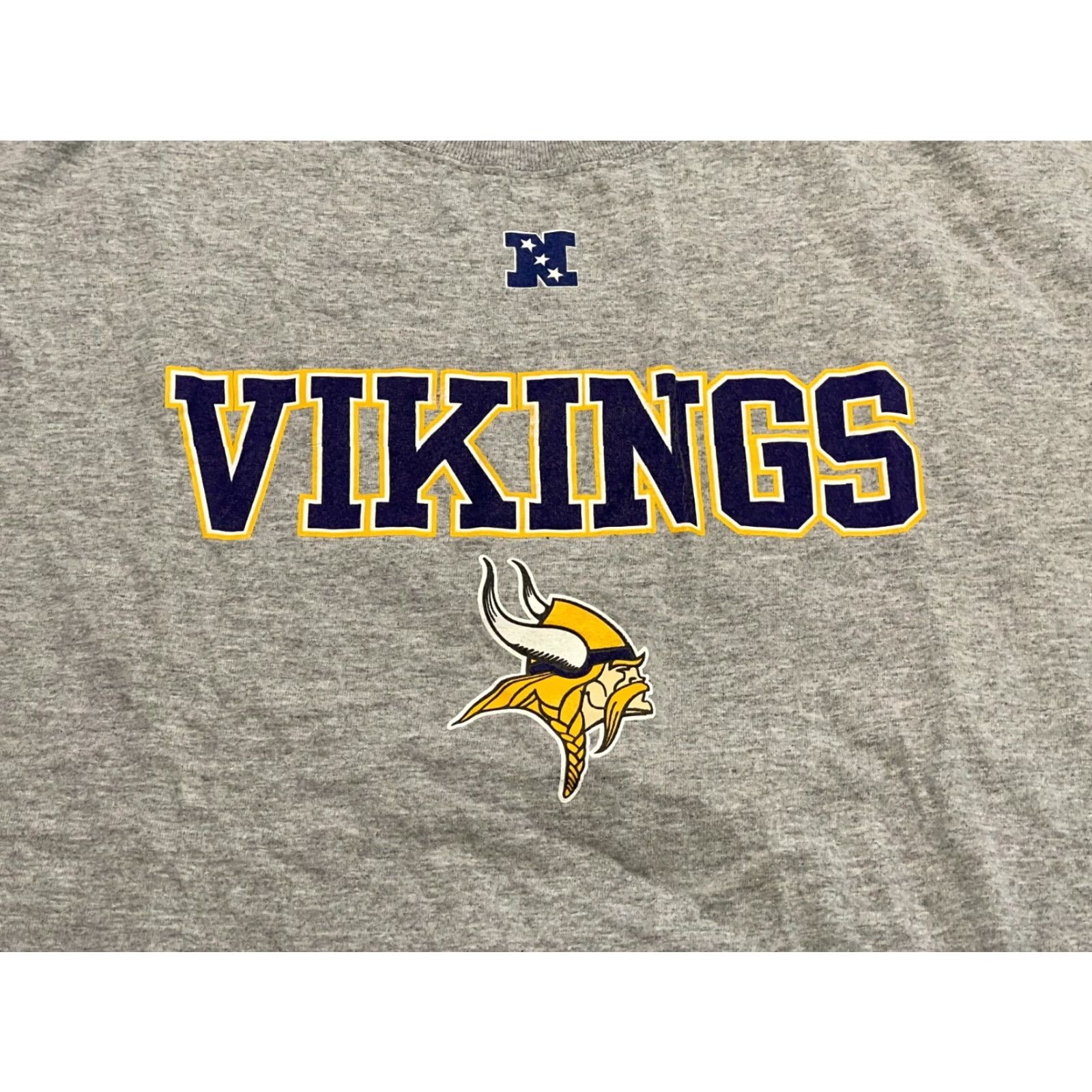 NFL NFL Team Apparel Shirt, Men's Large, Gray, Minnesota Vikings Size L / US 10 / IT 46 - 5 Thumbnail