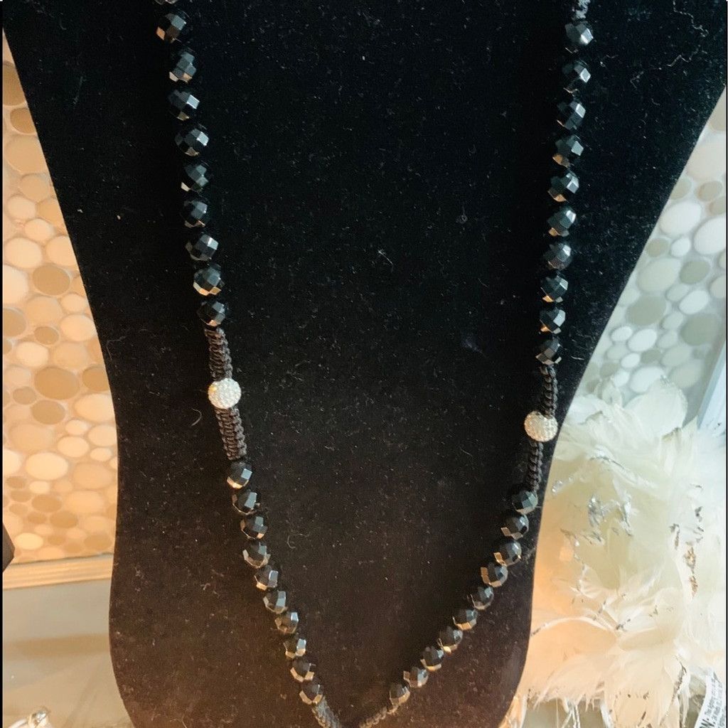 Other Black Beads Rosary with Cross Size ONE SIZE - 3 Thumbnail