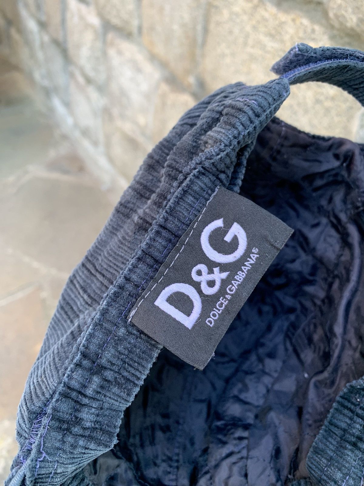Dolce & Gabbana Vintage Dolce & Gabbana Corduroy Logo Cap Hat Size ONE SIZE - 8 Thumbnail