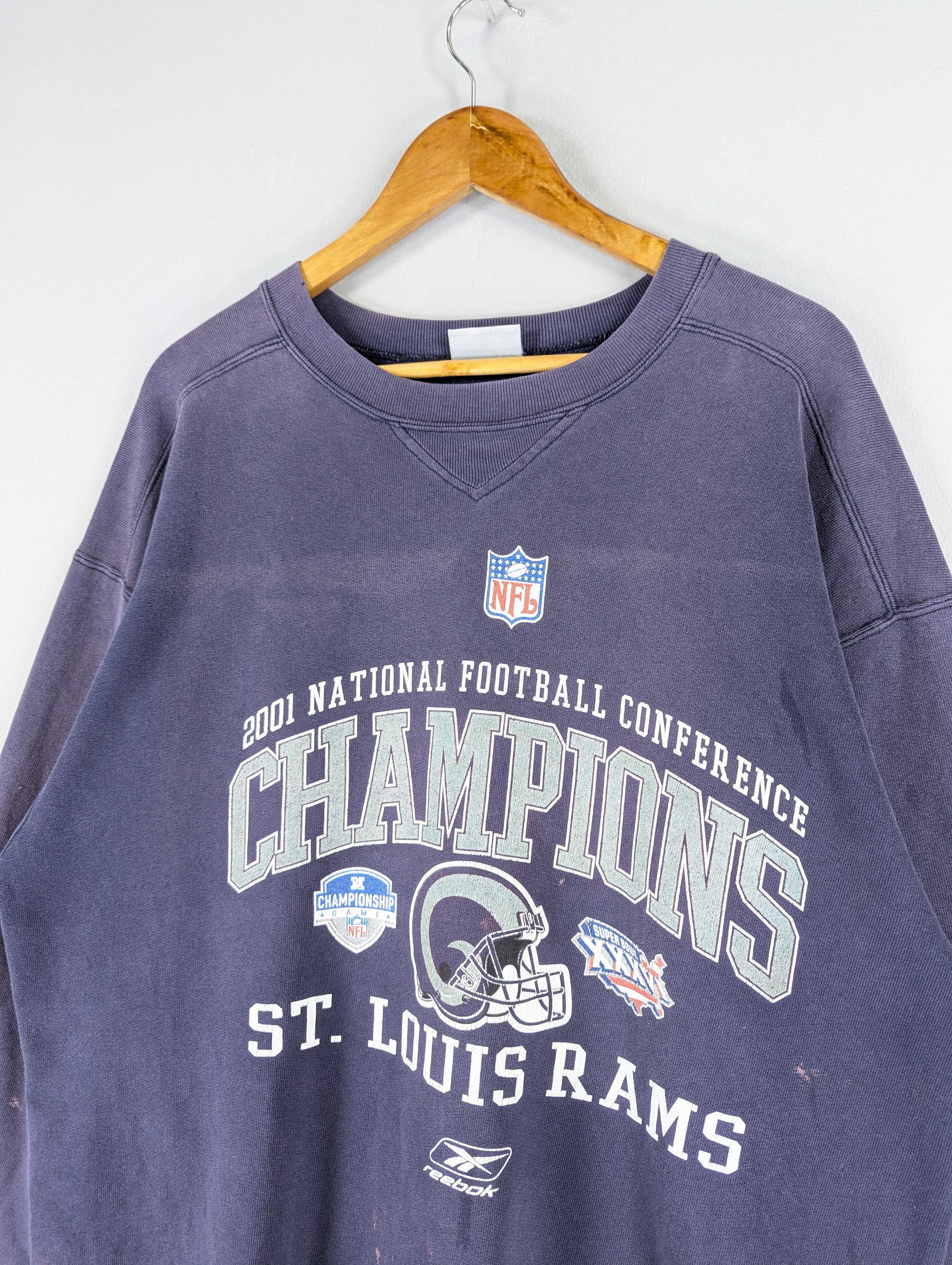 NFL Vintage Reebok NFL ST.Louis Ram Distressed Crewneck Size US L / EU 52-54 / 3 - 4 Thumbnail