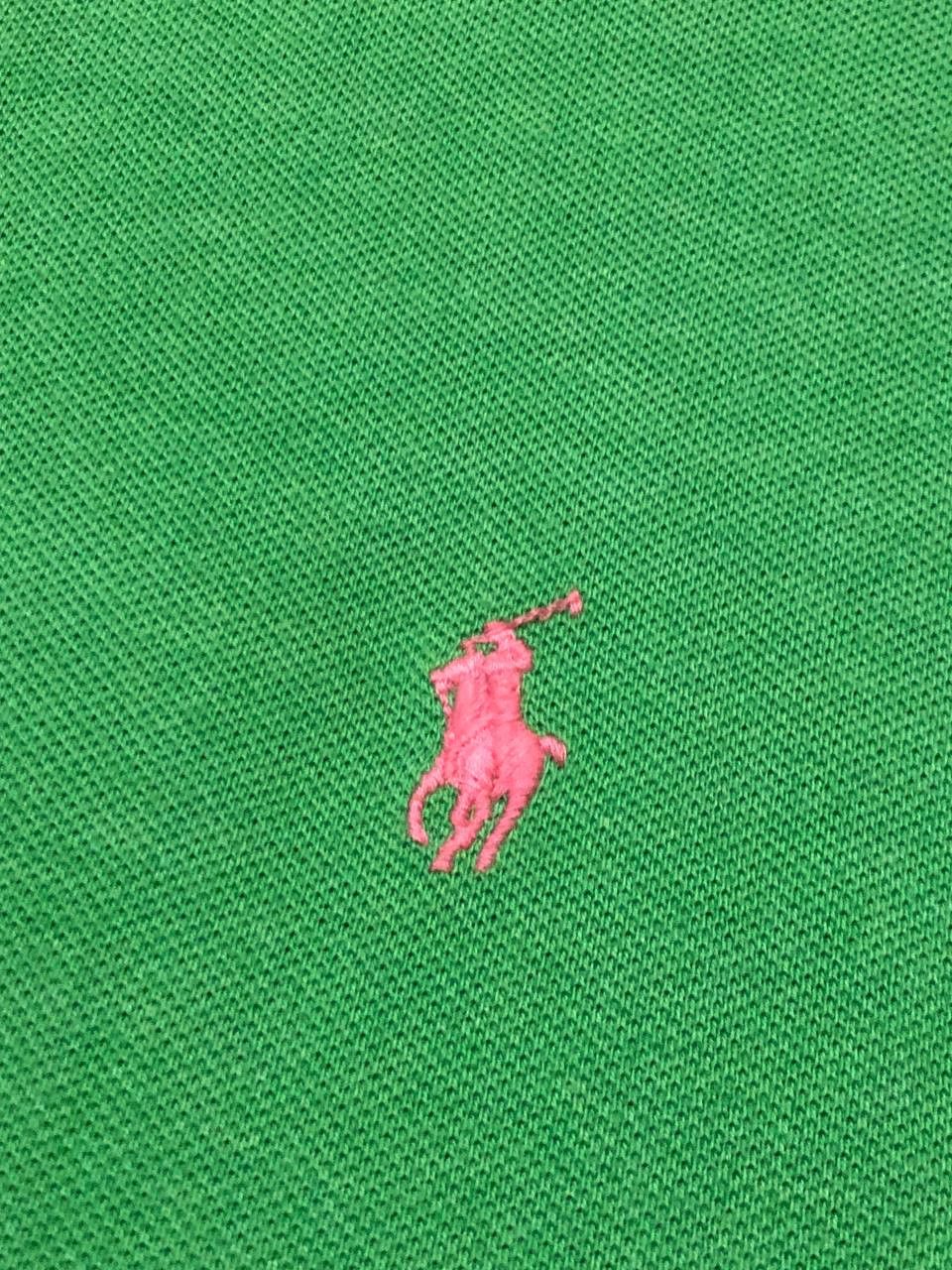 Polo Ralph Lauren Green Logo Long Sleeve Custom Fit Polo Ralph Lauren Size US XL / EU 56 / 4 - 2 Thumbnail