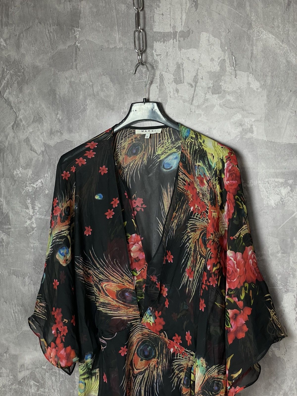 Marni × Vintage Marni Vintage Multicolour Y2K Rare Luxury Midi Dress Size S / US 4 / IT 40 - 7 Thumbnail