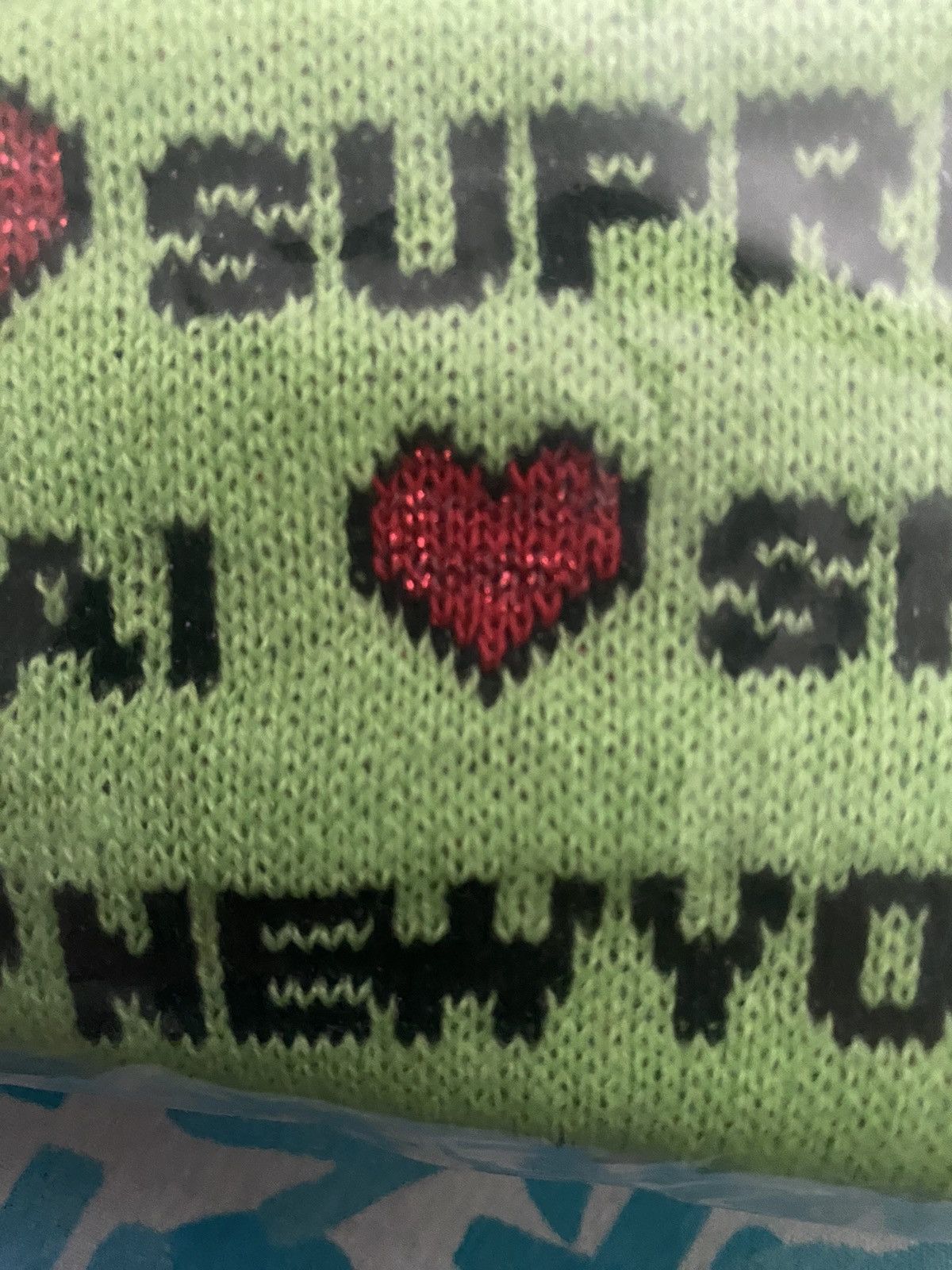 Supreme Hearts Beanie Lime FW24