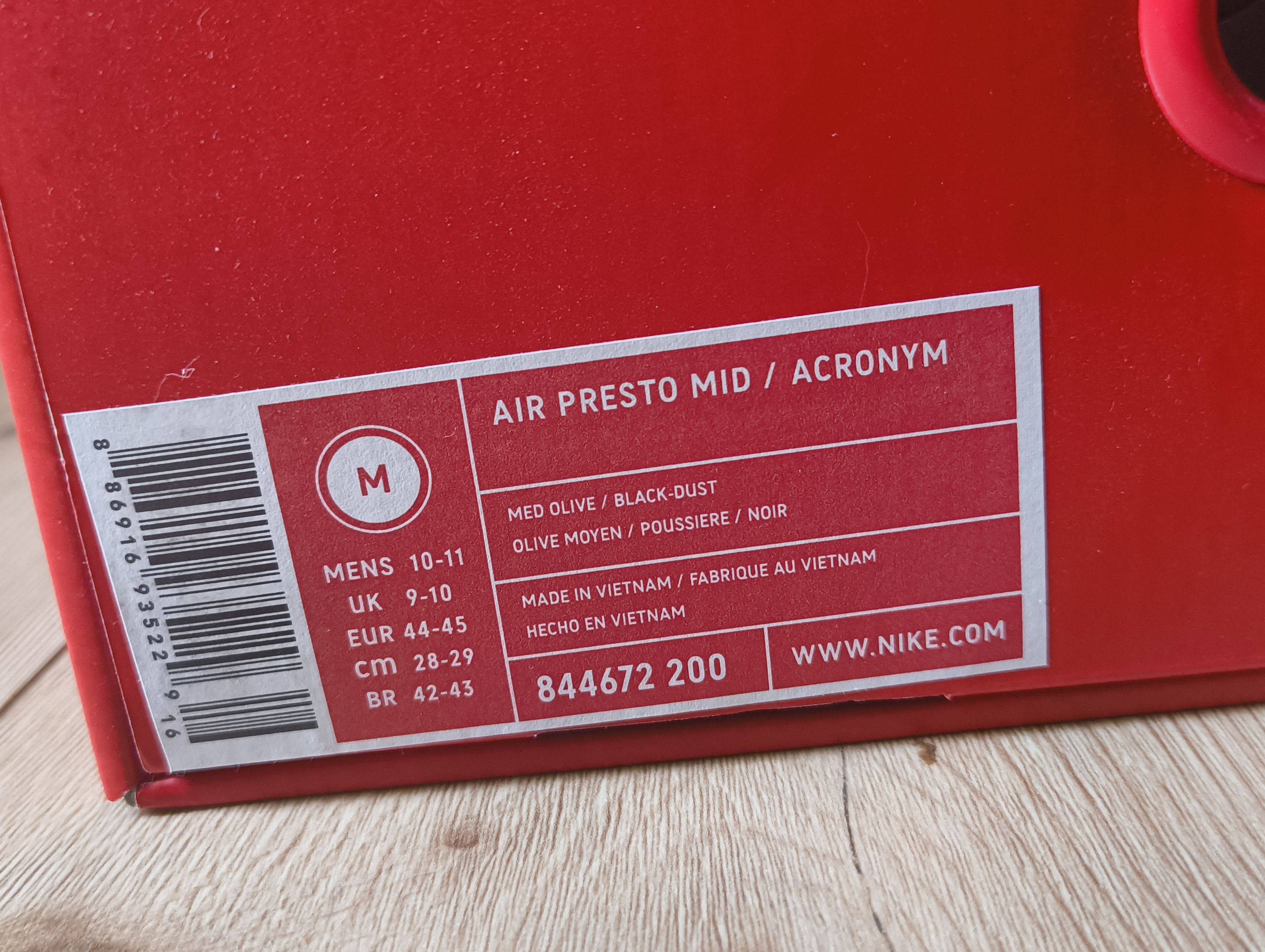Acronym × Nike Acronym x Nike Presto Olive Black Size M Size US 11.5 / EU 44-45 - 13 Thumbnail