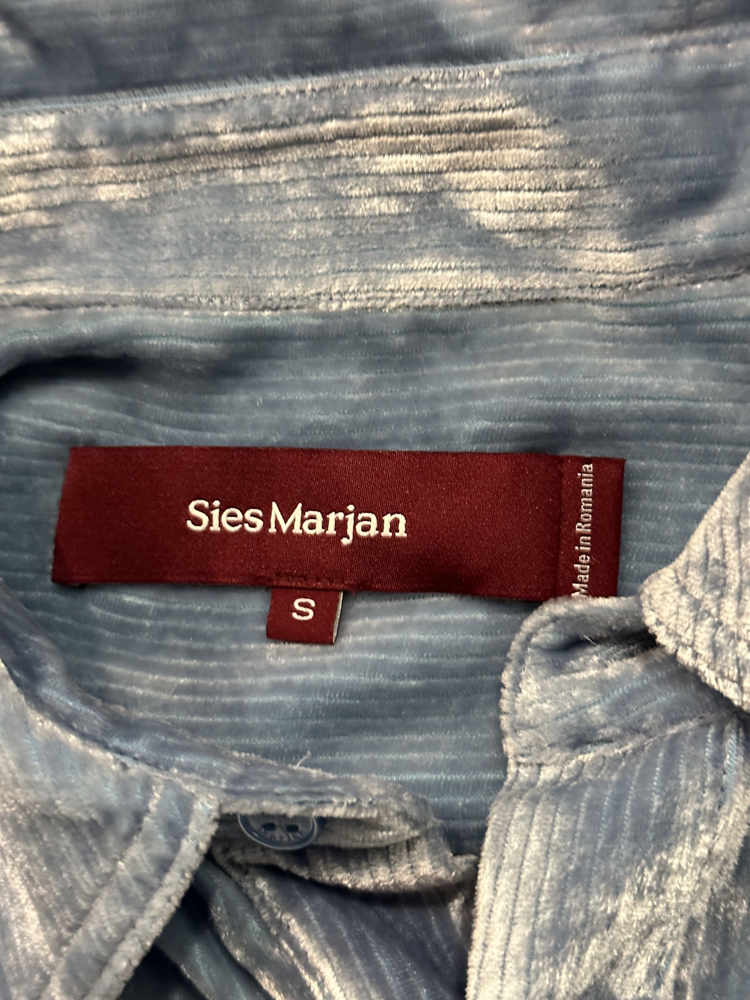 Sies Marjan Sies Marjan Light Blue Silk Corduroy Button Up Size US S / EU 44-46 / 1 - 5 Thumbnail