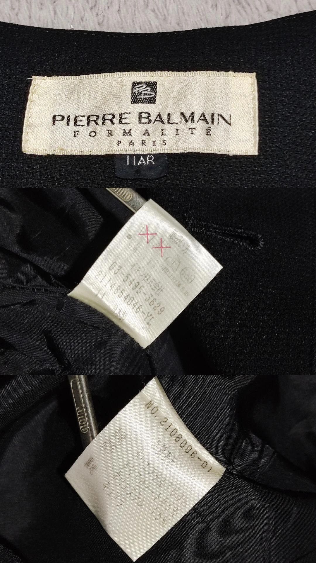 Pierre Balmain VTG PIERRE BALMAIN Formalité Collarless Satin Trim Jacket Size S / US 4 / IT 40 - 14 Thumbnail