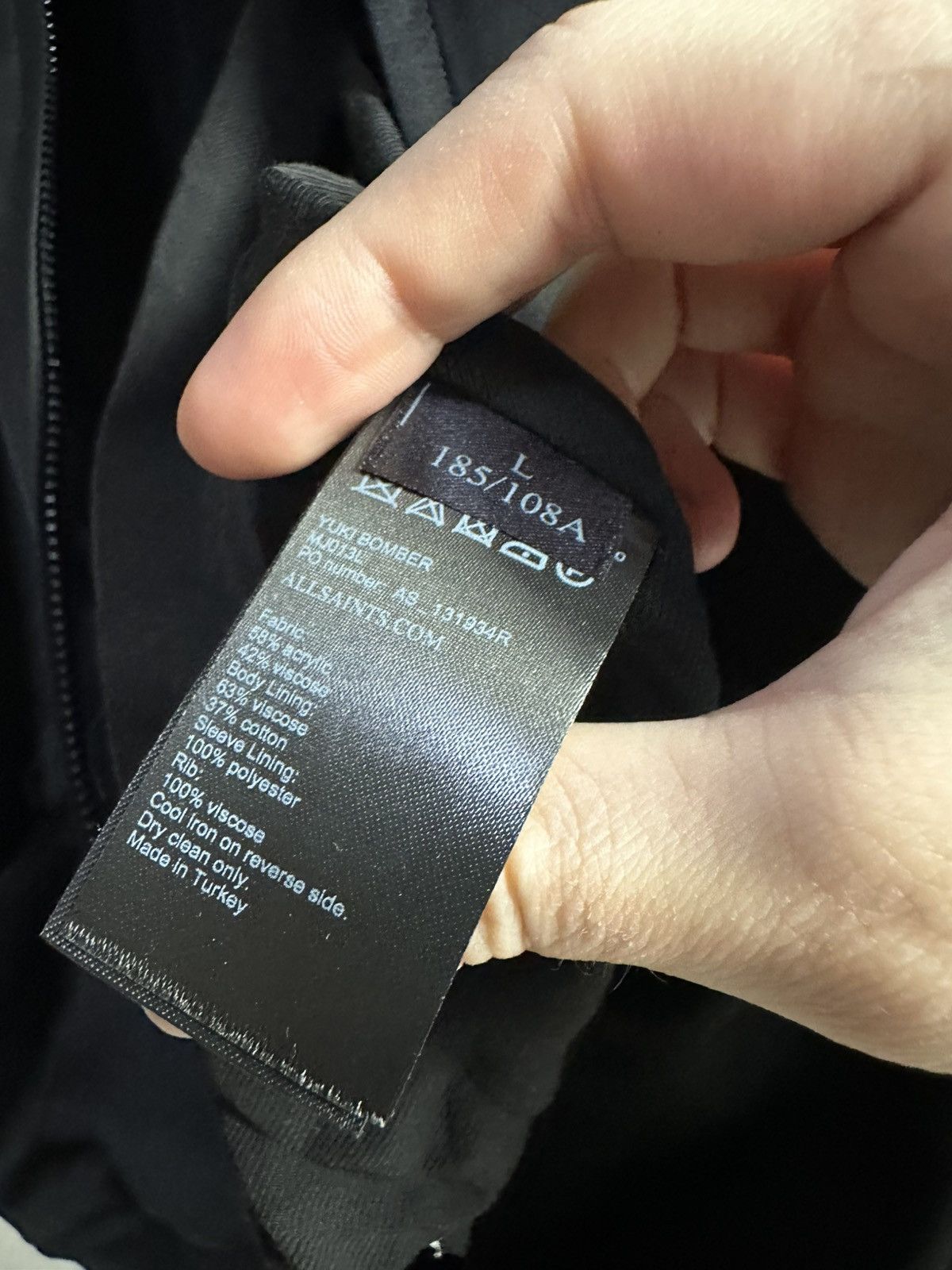 Allsaints Allsaints Bomber Jacket Black L Size US L / EU 52-54 / 3 - 4 Thumbnail
