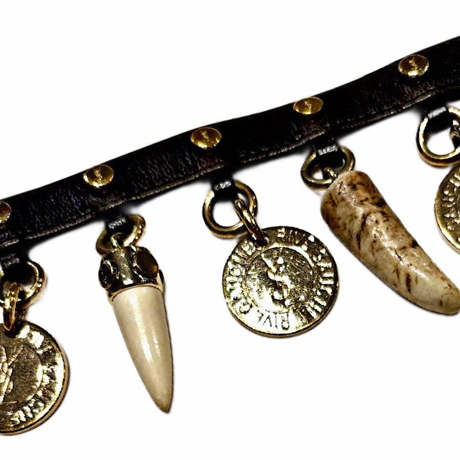 Yves Saint Laurent Authentic YSL Rive Gauche Medallion Horn Bracelet Size ONE SIZE - 3 Thumbnail