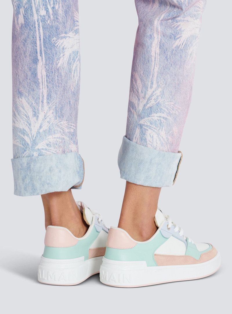 Balmain o1s1wg111225 B-Court Panelled Sneakers in Multicolor Size US 5 / IT 35 - 9 Thumbnail