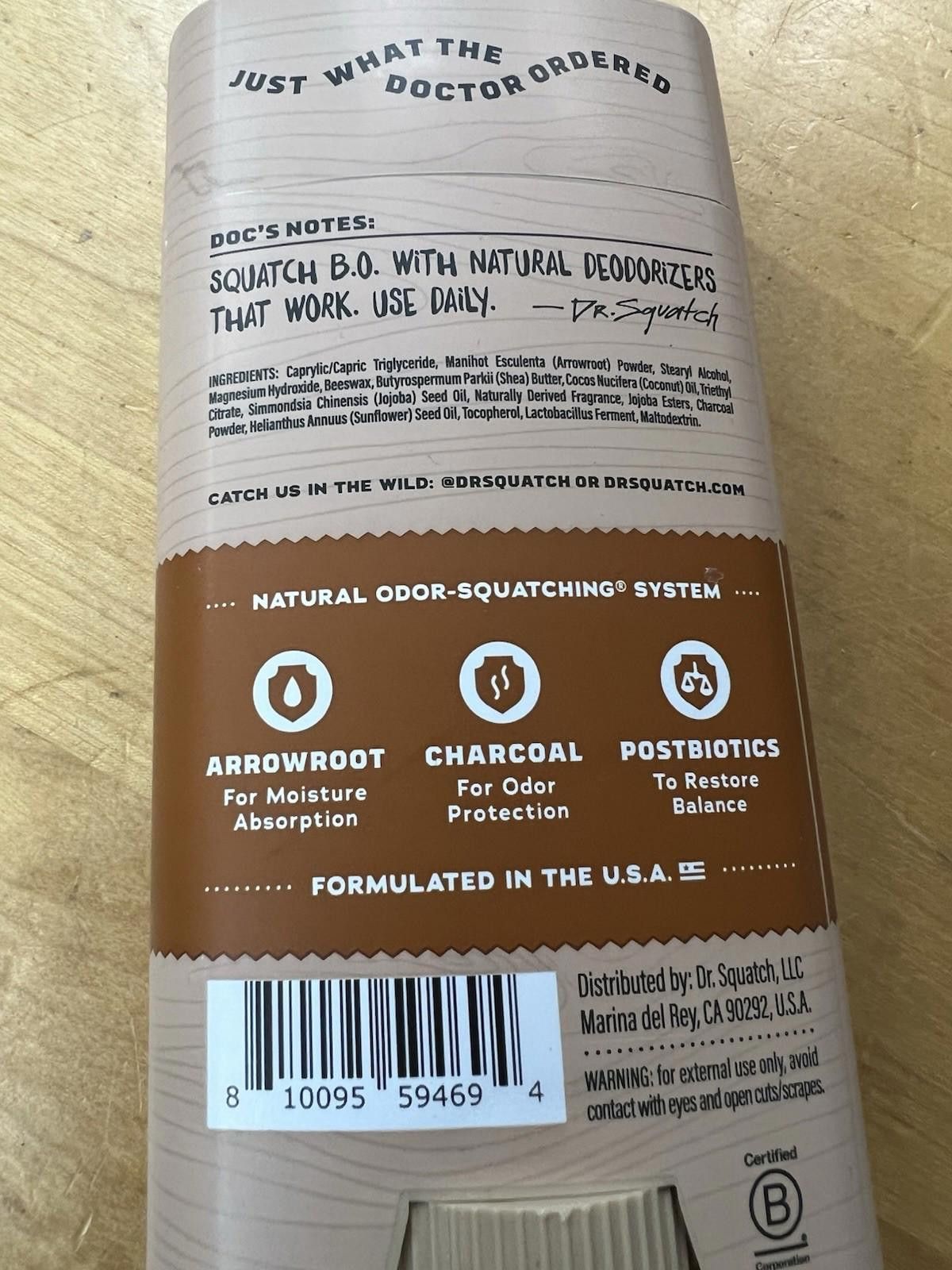 Other Dr. Squatch Wood Barrel Bourbon Deodorant 2.65 oz Size ONE SIZE - 8 Thumbnail