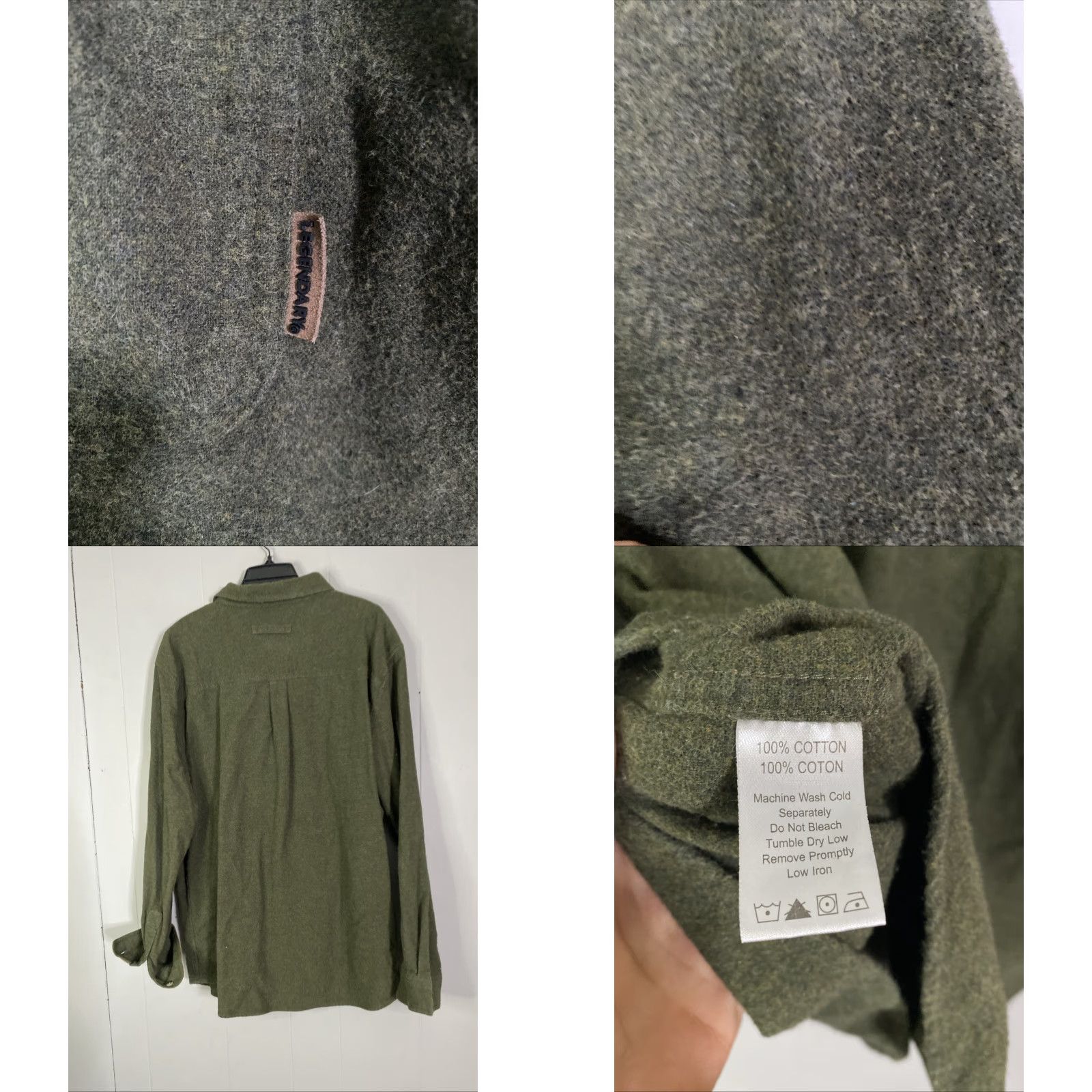 Vintage Legendary Whitetails Shirt Mens XL Green Button Down HeavyFlannel Outdoor Pocket Size US XL / EU 56 / 4 - 8 Thumbnail
