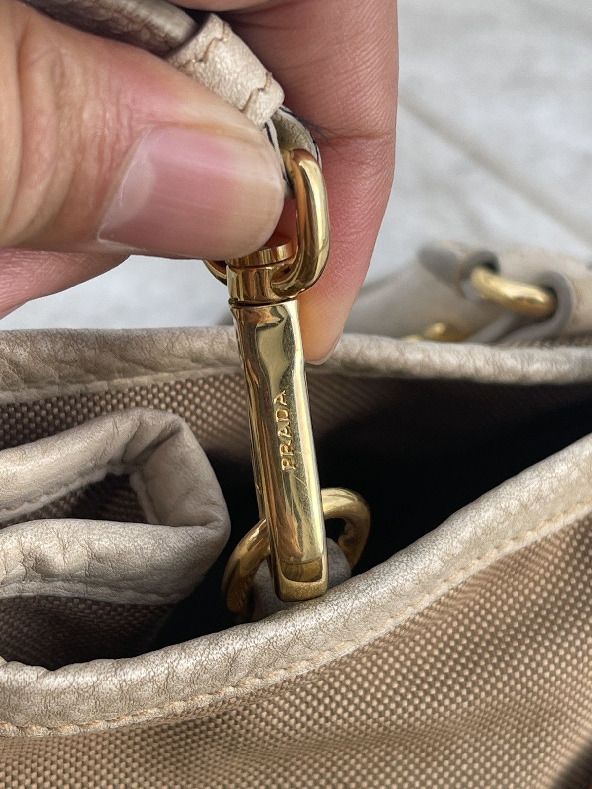 Prada Prada Logo Jacquard Canvas Bag Size ONE SIZE - 13 Thumbnail