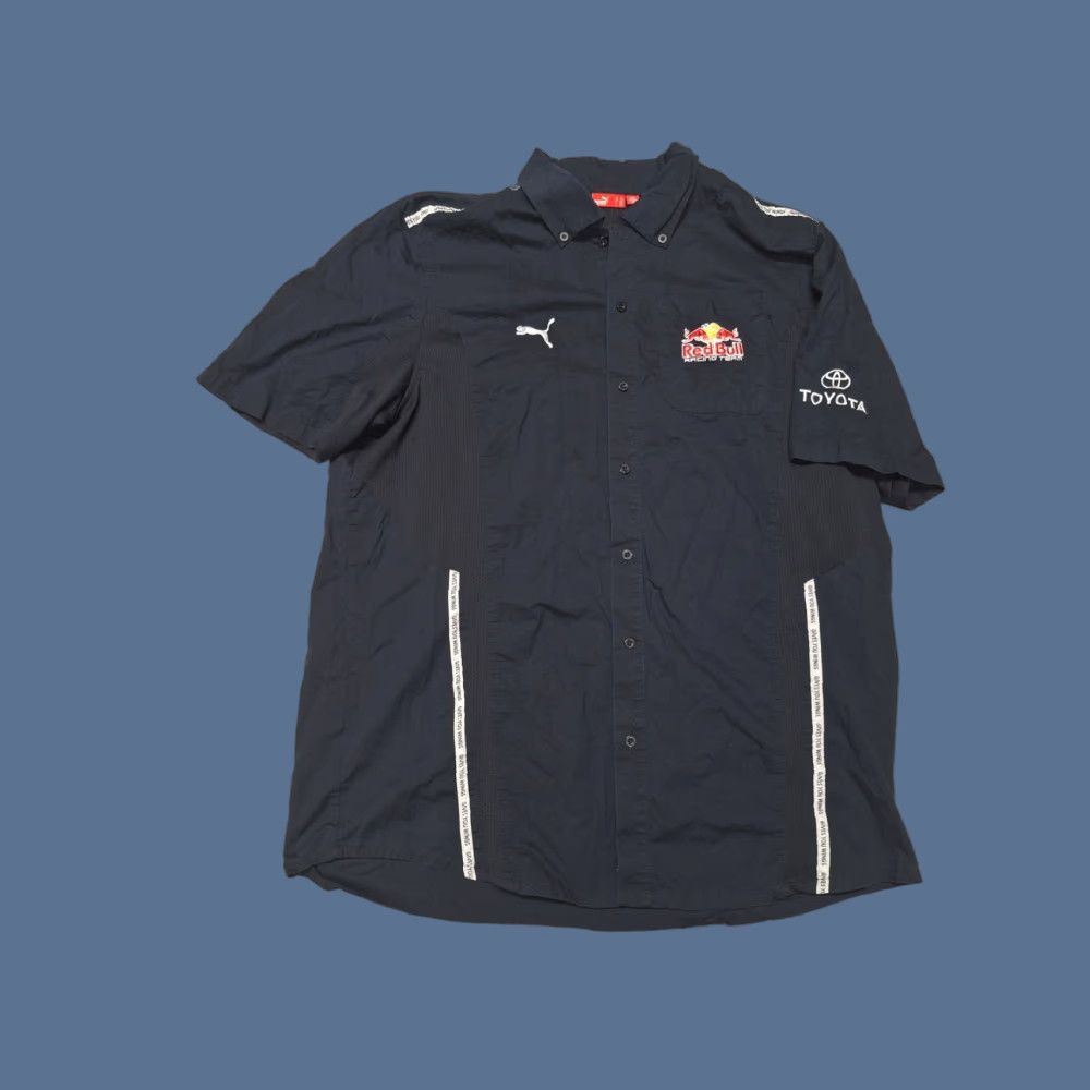 PUMA Red Bull Racing Energy Drink TEAM Polo Shirt Button-Up 2XL Red Bull Puma Racing Energy Drink TEAM Polo Shirt Button-Up 2XL