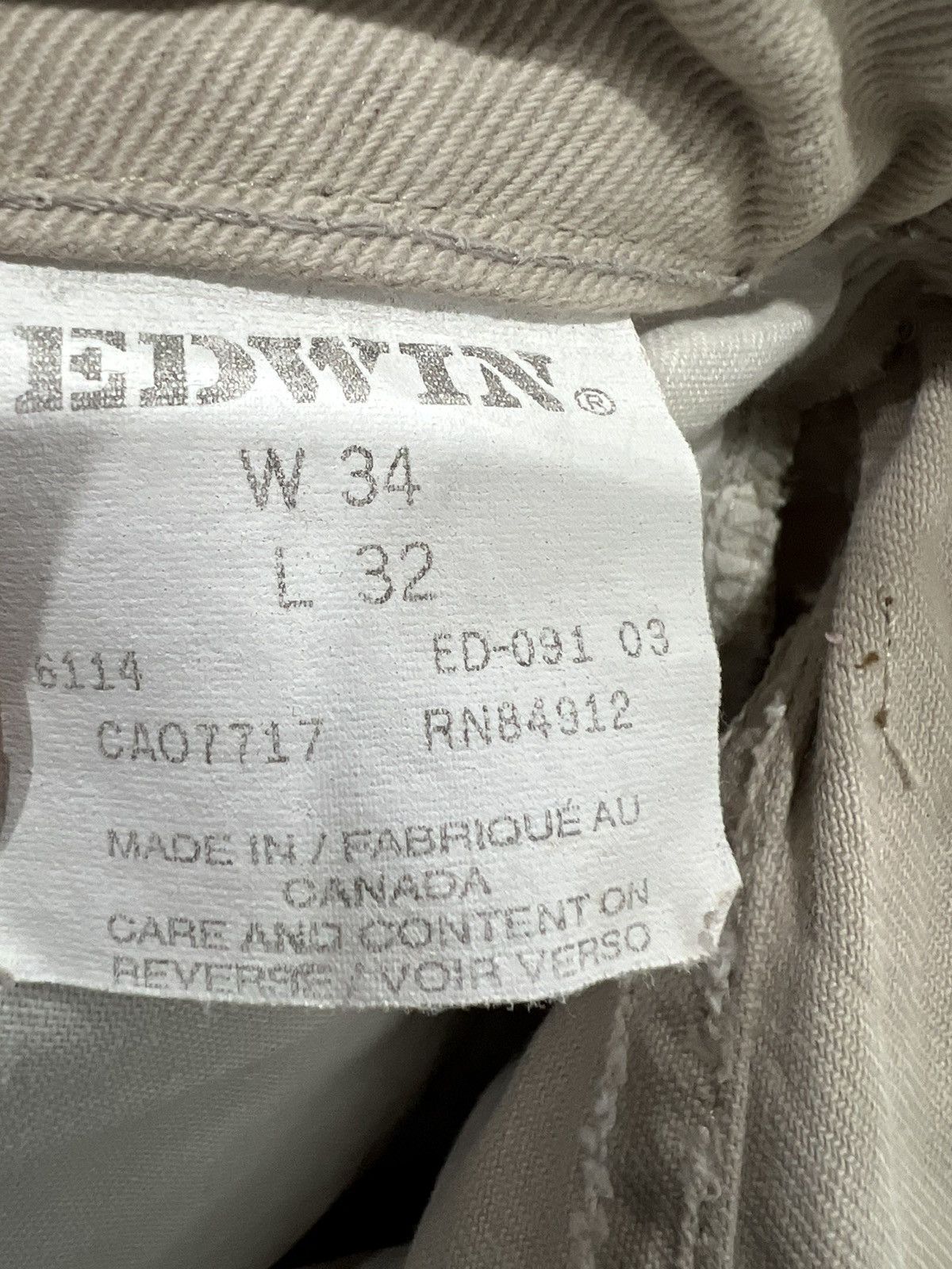 Edwin × Japanese Brand × Vintage Vintage Edwin Baggy Pants 34x32 Size US 34 / EU 50 - 9 Thumbnail