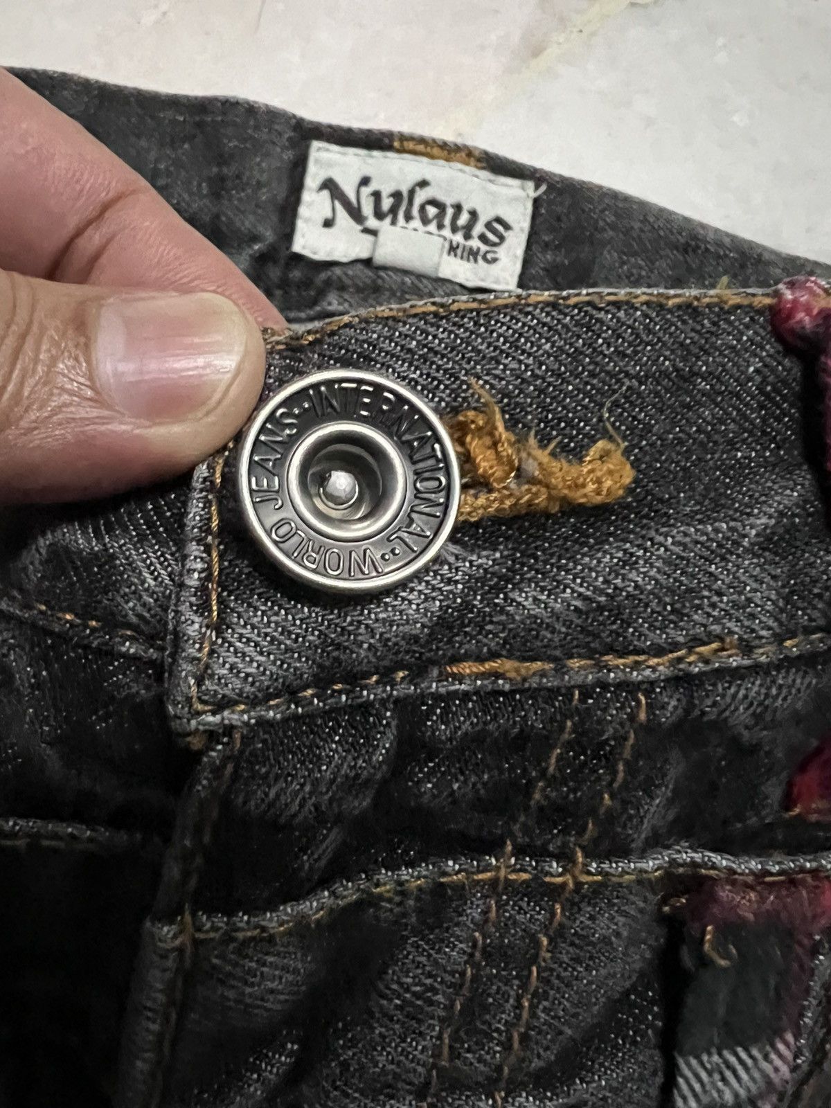 Japanese Brand Japanese Brand Nylaus Double Waist Faded Jean Size US 32 / EU 48 - 9 Thumbnail