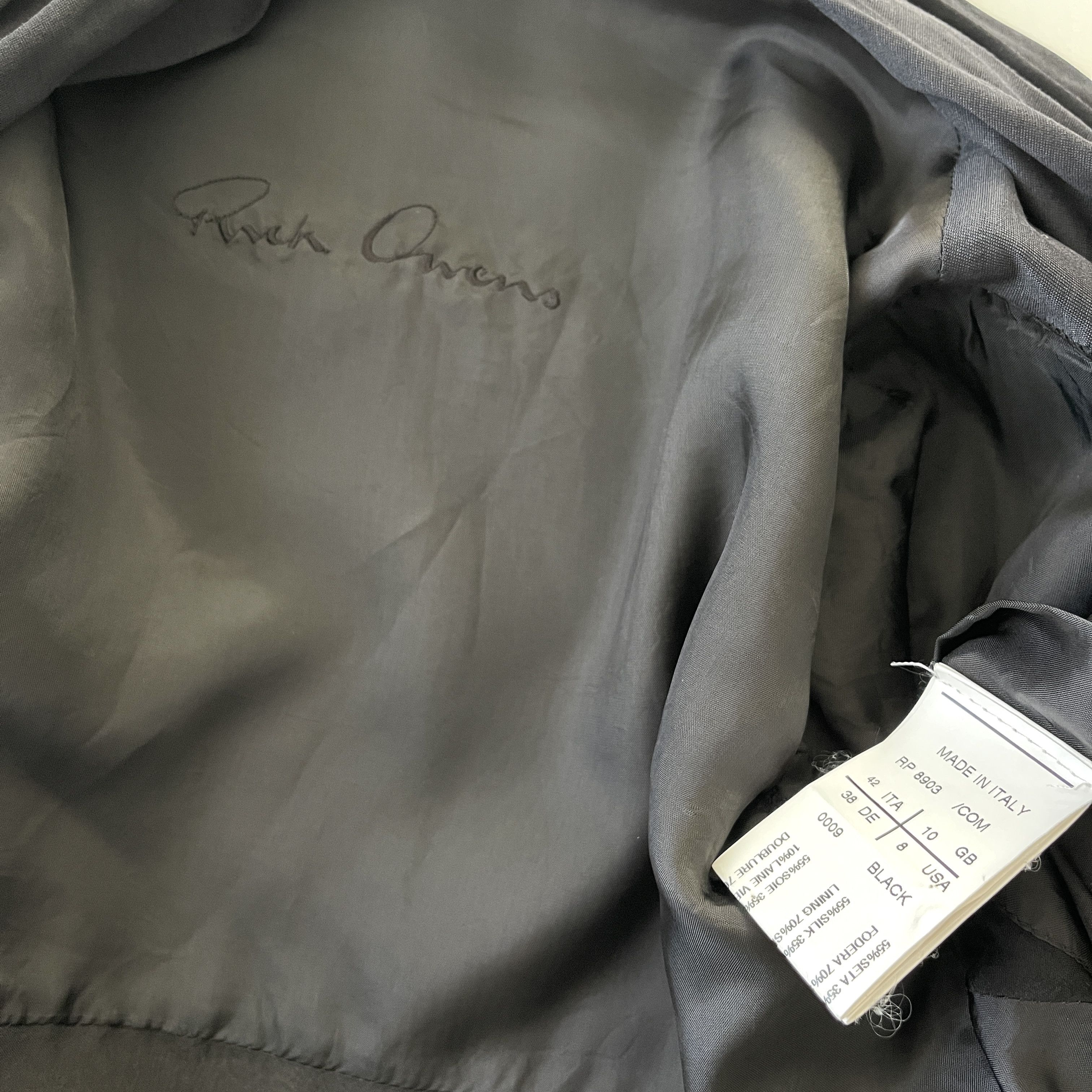Rick Owens RICK OWENS Black Leather wool and Silk Cardigan size 43 IT Size M / US 6-8 / IT 42-44 - 9 Thumbnail