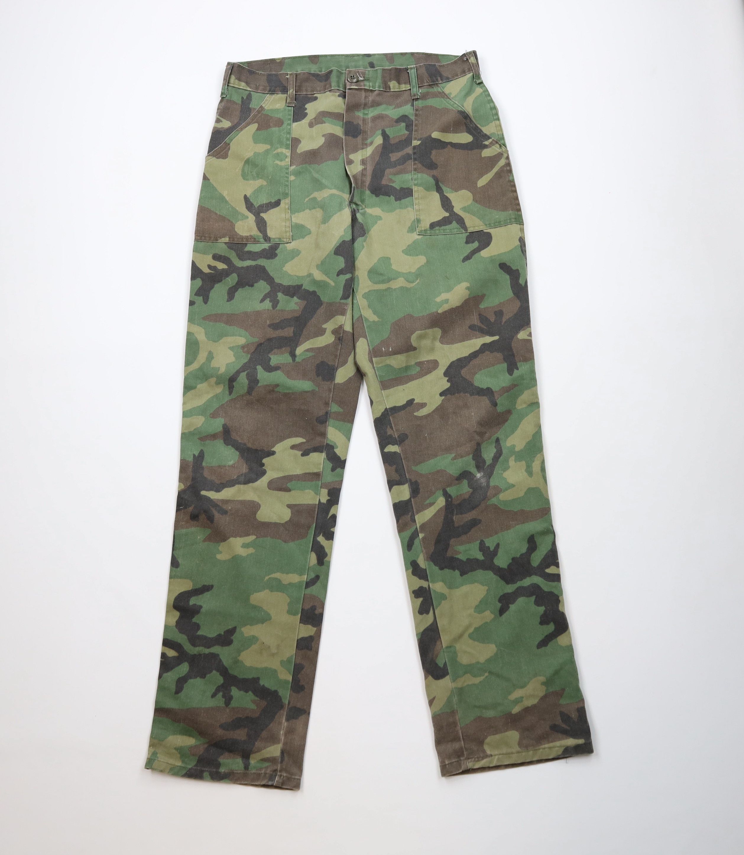 Vintage Vintage 70s Streetwear Military Camouflage Utility Pants USA Size US 34 / EU 50 - 1 Thumbnail