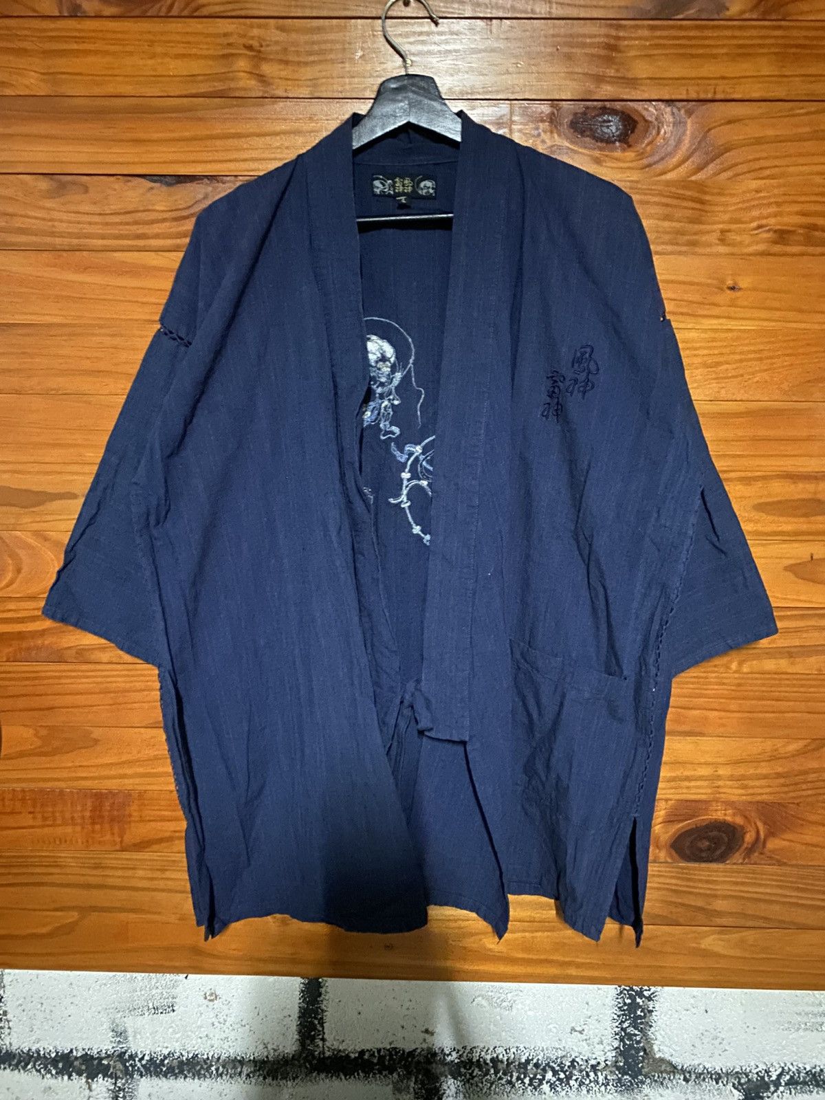 Japanese Brand Vintage Japanese Fujin Raijin Kimono Haori Style Robe Size US L / EU 52-54 / 3 - 3 Thumbnail