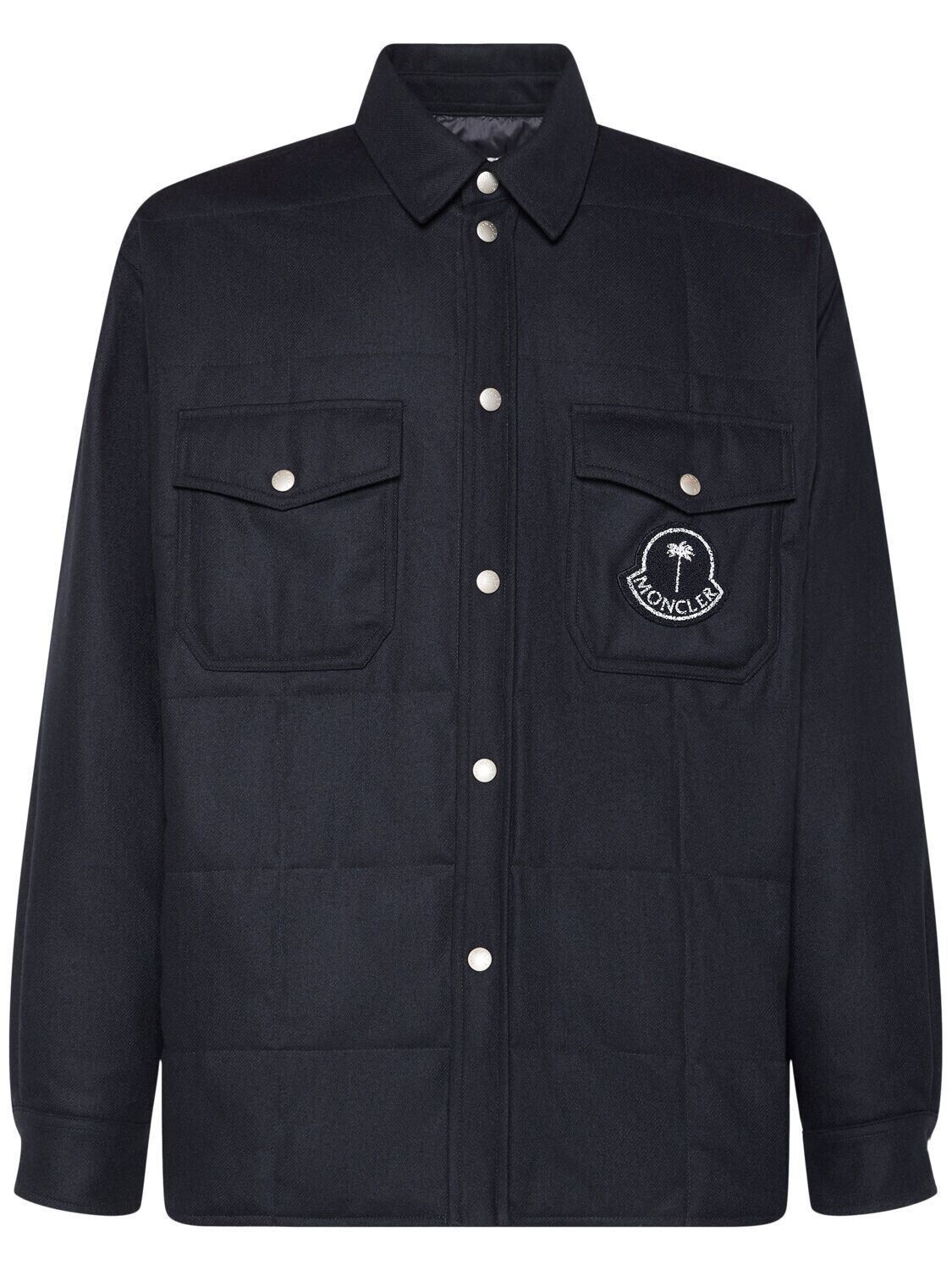 MONCLER GENIUS $1860 Royal Blue Wool Down Jacket New IT42