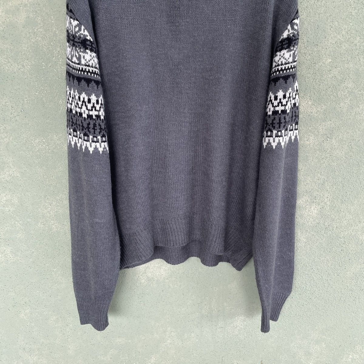 Homespun Knitwear × Japanese Brand Vintage Japanese HalfZip Knitwear Sweater Jumper Size US L / EU 52-54 / 3 - 9 Thumbnail